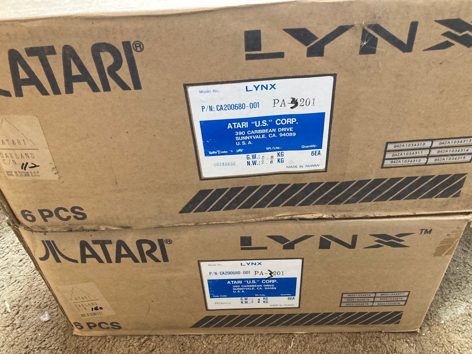 Atari Lynx II Handheld Game System WITH MANUAL in Original White BOX, PAG-0401