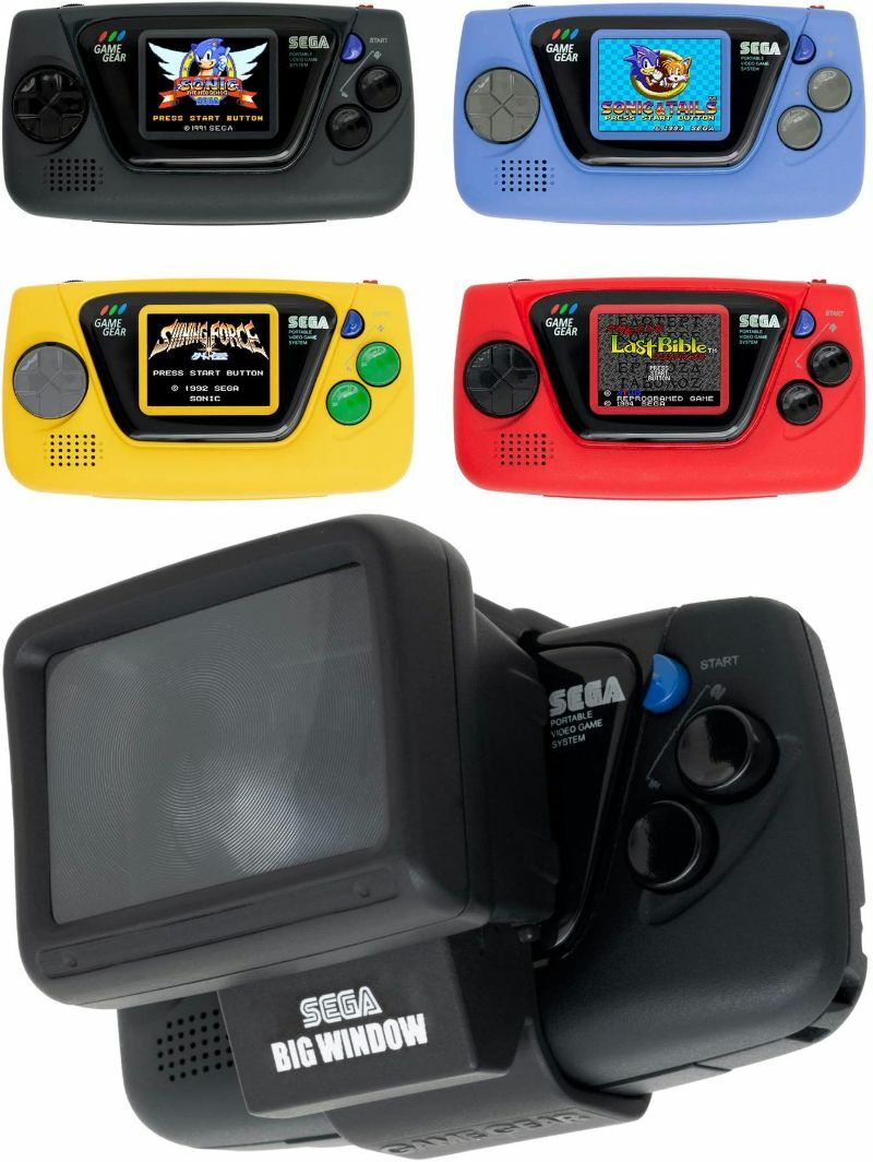NEW SEGA Game Gear Micro 30th Anniversary Black Blue Yellow Red & BIG WINDOW SET
