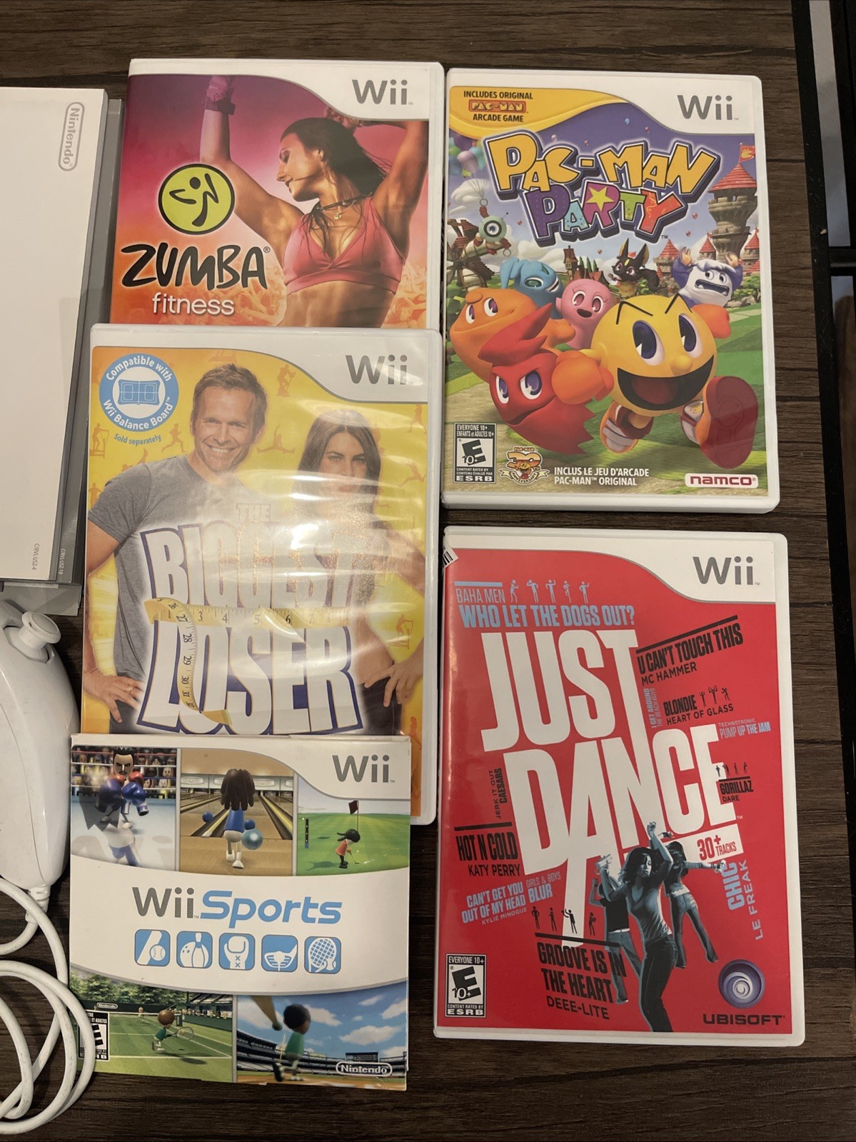 Nintendo Wii Bundle! Controllers, Wii Sports, Just Dance, Pac-Man Party & More