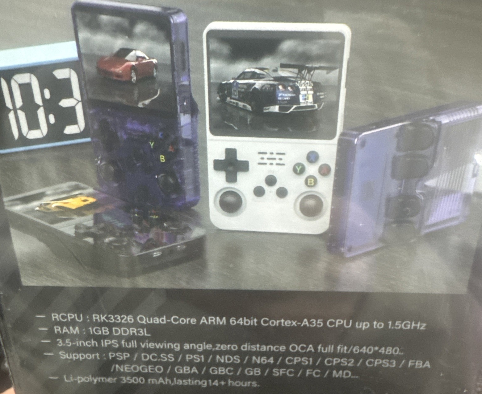 R36S RETRO HANDHELD GAME CONSOLE 64GB GREY PORTABLE GAMING PLAYER