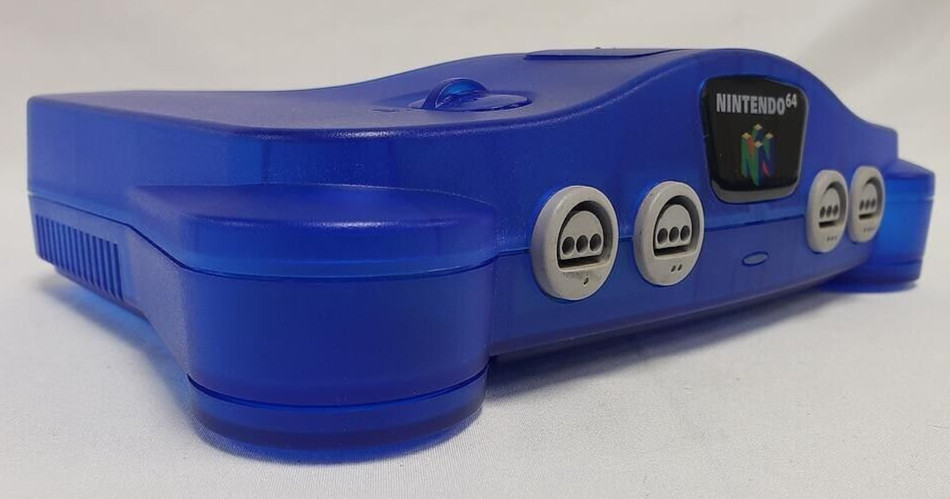 N64 Vintage 90s Funtastic Translucent BLUE Nintendo-64 Gaming Console System A