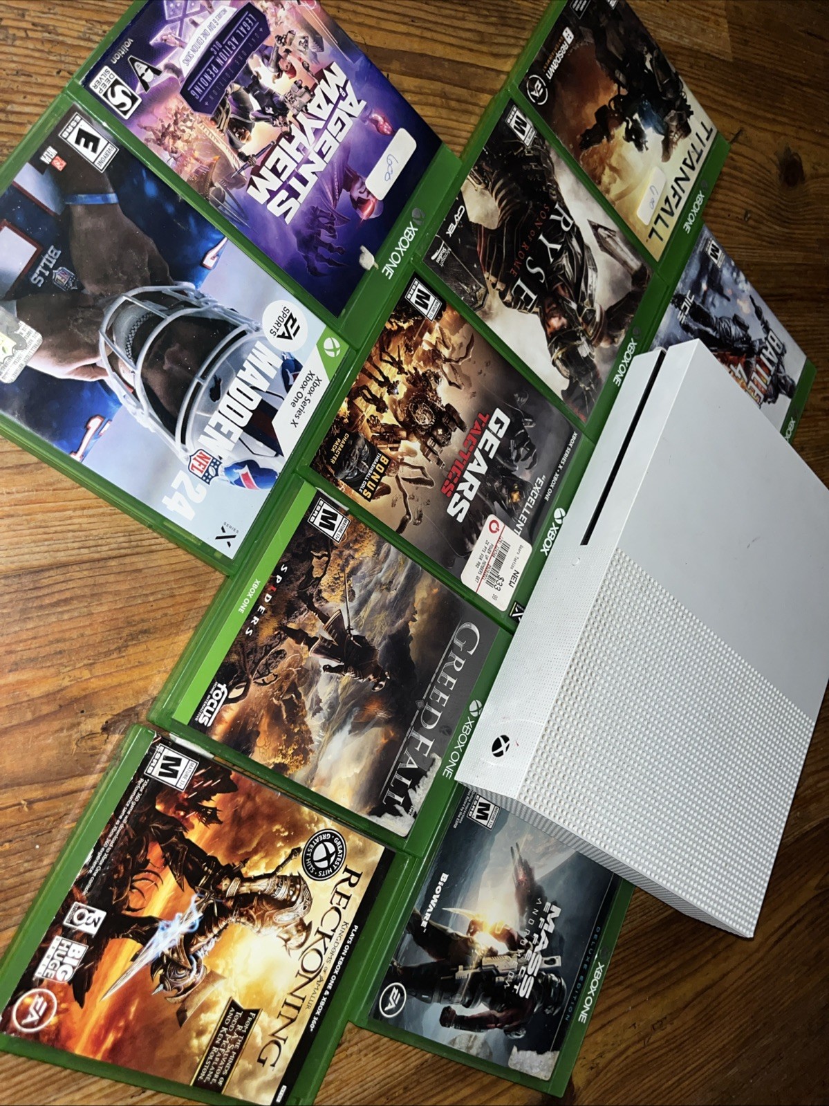 Xbox One S Bundle Lot Plus 9 Games Tested Controller