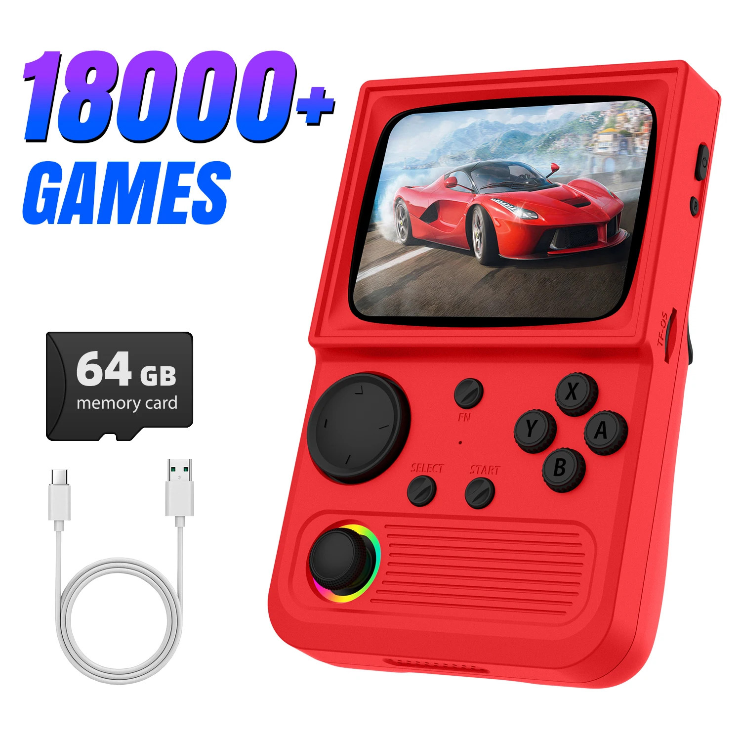 R36T Handheld Game Console with WiFi and 64GB Storage
