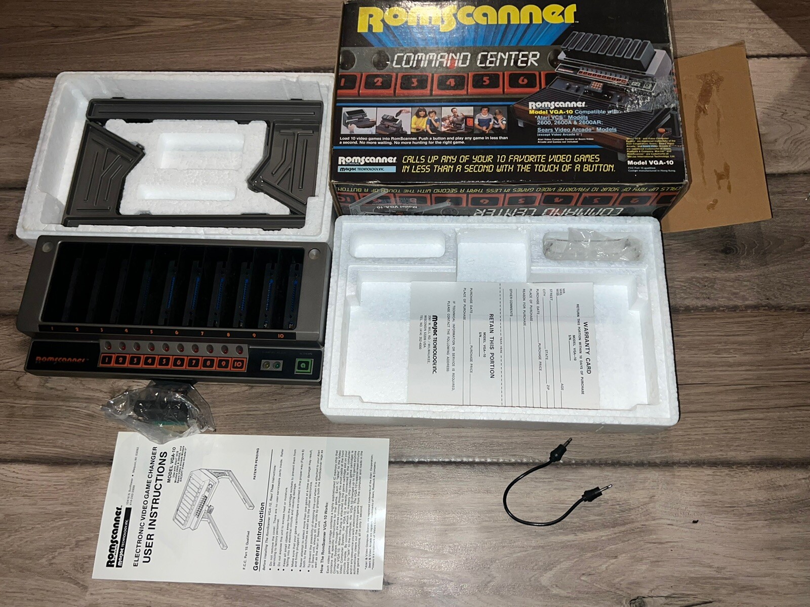 Atari VCS 2600 Romscanner Console Accessories Hales VGA-10 CIB MINT IN BOX