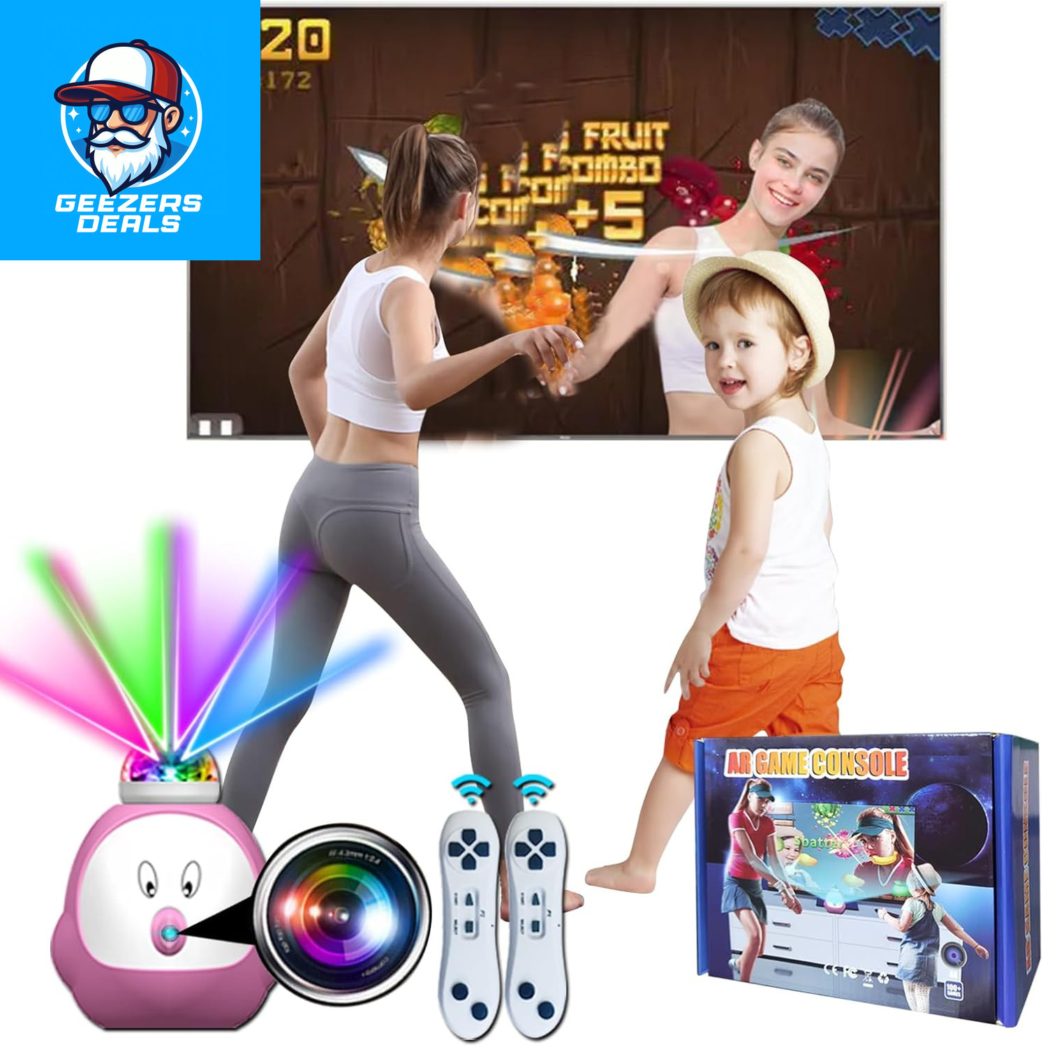 TV Game Console with 100+ Games, 2 Wireless Controllers, HDMI Plug & Play – Incl