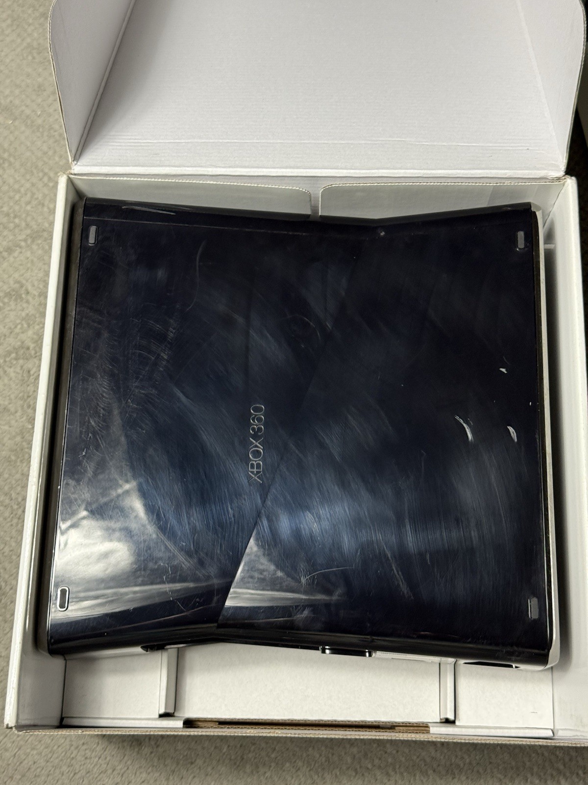 Microsoft Xbox 360S 1439 Video Game Console & Cords Only BLACK – Fair -See photo