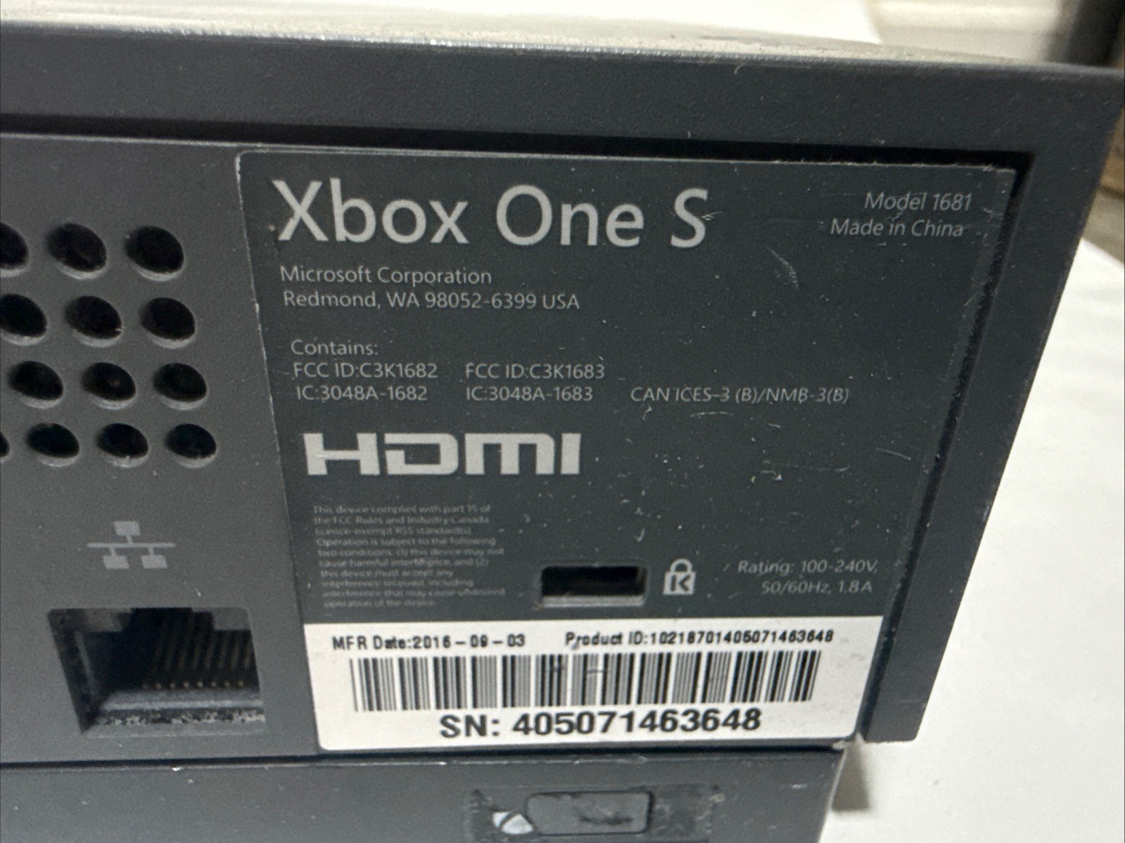 Microsoft Xbox One S 500GB Console Gaming System Gray 1681