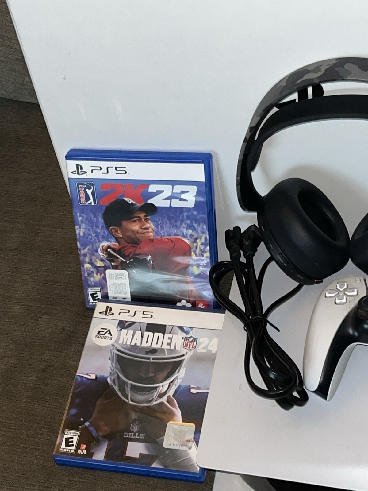 Sony PlayStation 5 Disc Edition 825GB – White With Wireless Headset & 3 Games