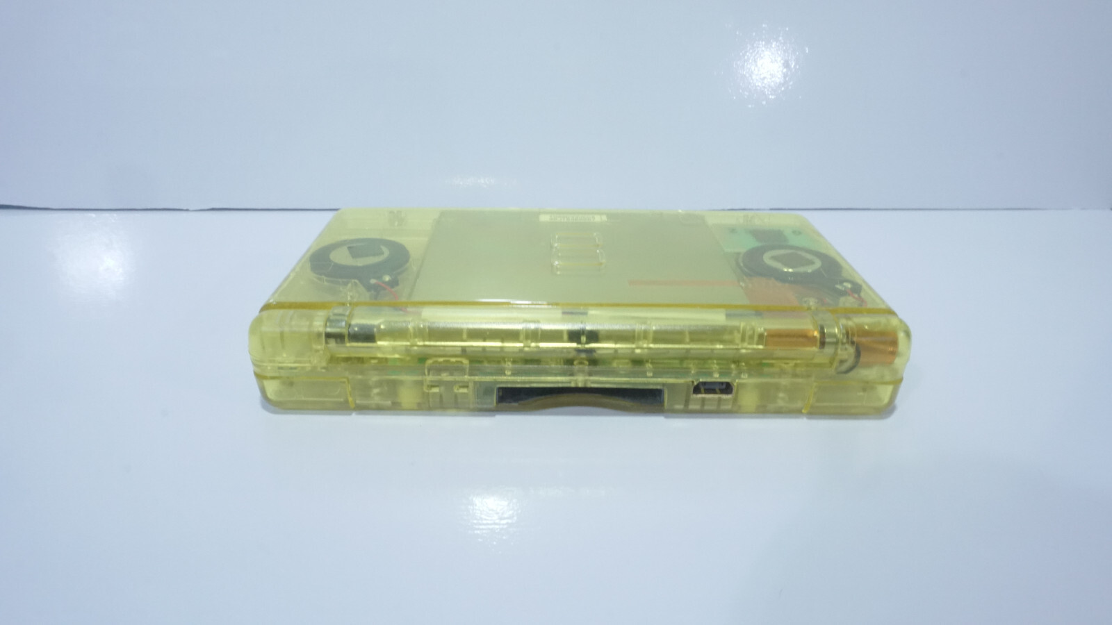 Nintendo DS Lite Transparent Clear Yellow Handheld System with Charger & Stylus