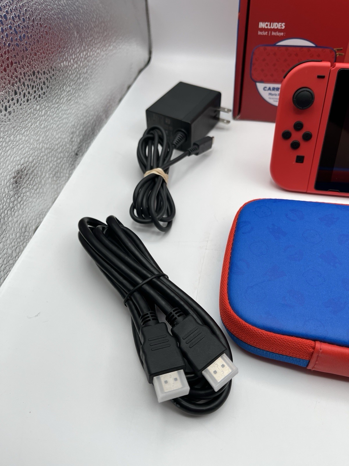 Nintendo Switch Mario Red & Blue Edition Console Barely Used Complete In Box