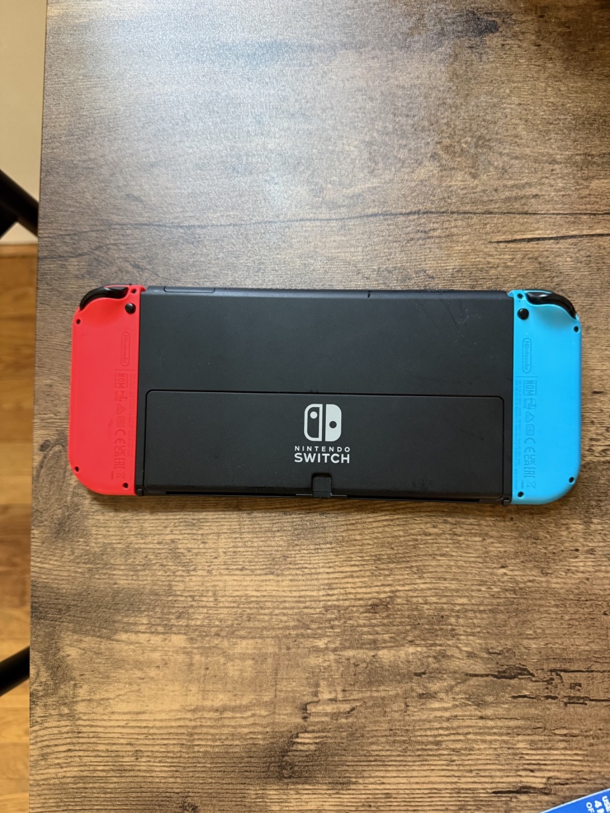 Nintendo Switch OLED Console – Neon Red/Blue – 256GB SD Card – Complete w/ Case.
