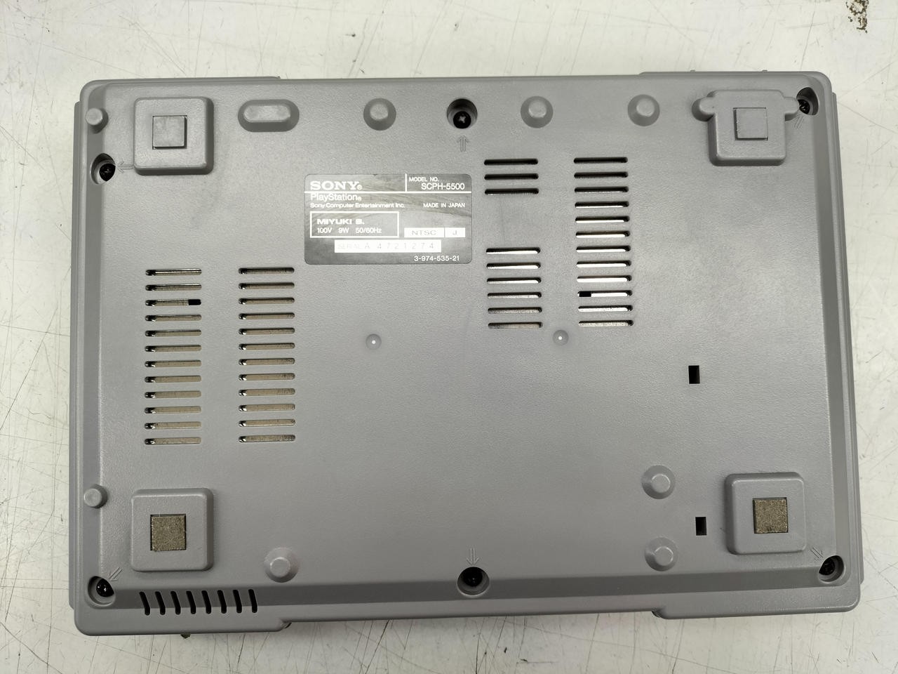 PLAYSTATION Model Number SCPH 5500 SONY COMPUTER ENTERTAINMENT
