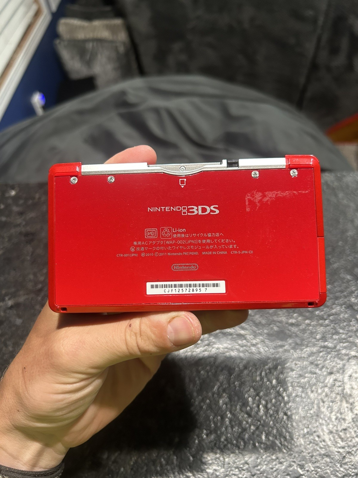 Nintendo 3DS Red Console Working Tested CTR-001 Japan
