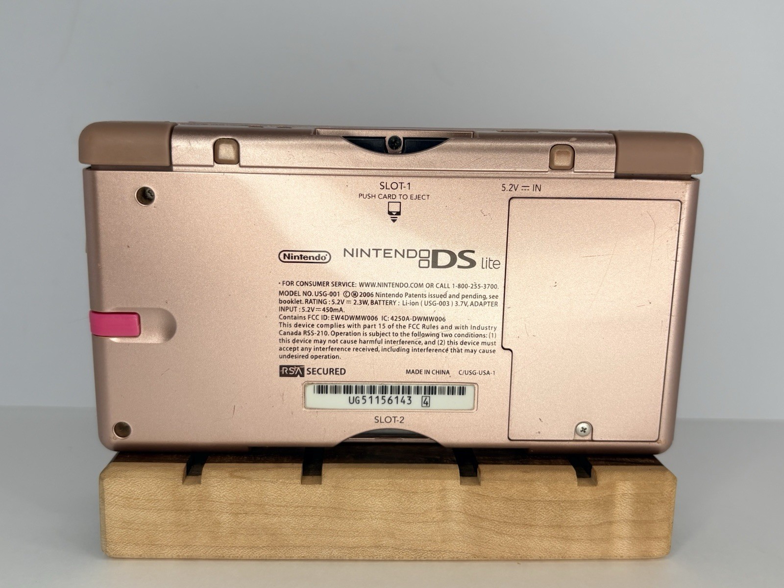 Nintendo DS Lite Console – Pink / Metallic Rose (Broken Hinge)
