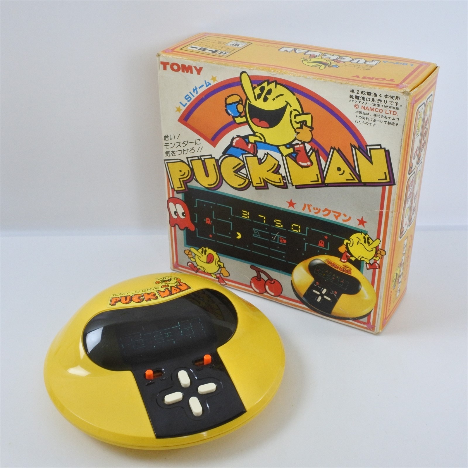 LSI PACMAN Puck MAN Pac man Console Boxed NO inst Handheld Game Watch TOMY 1101