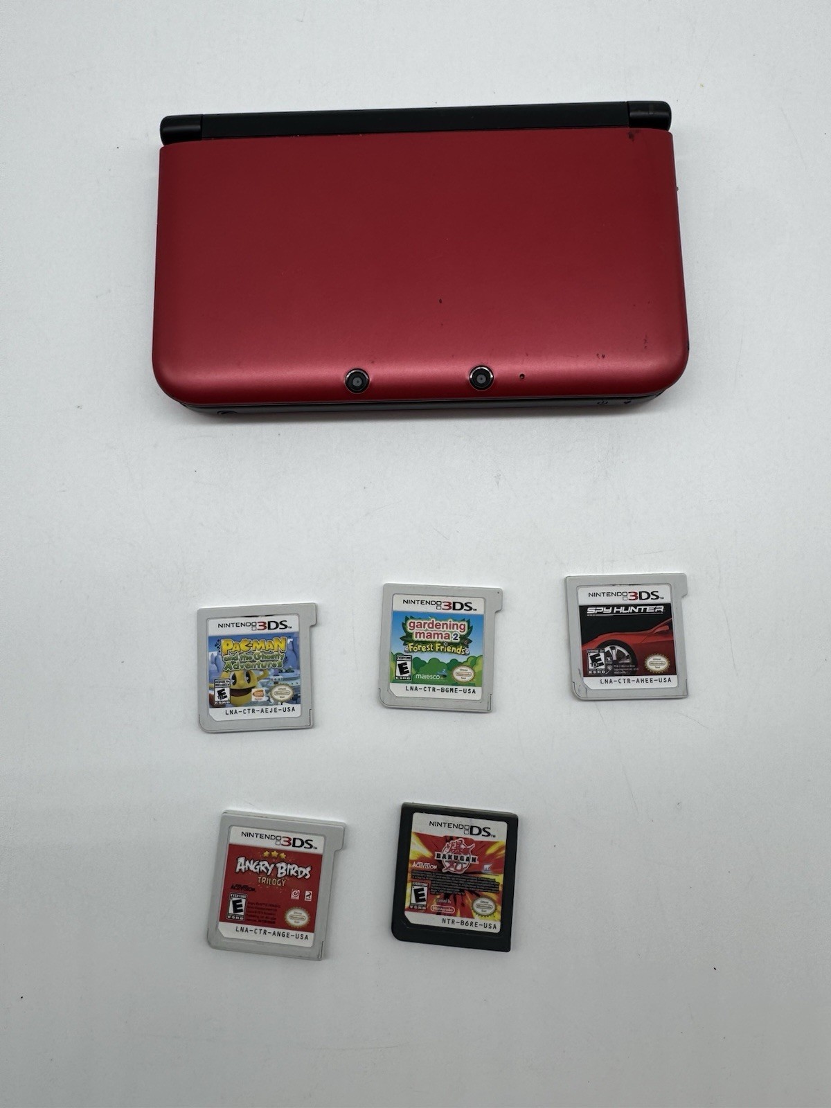 Nintendo 3DS XL Red/Black Handheld System SPR-001 Wi-Fi NTSC-U/C (US/CA) Tested