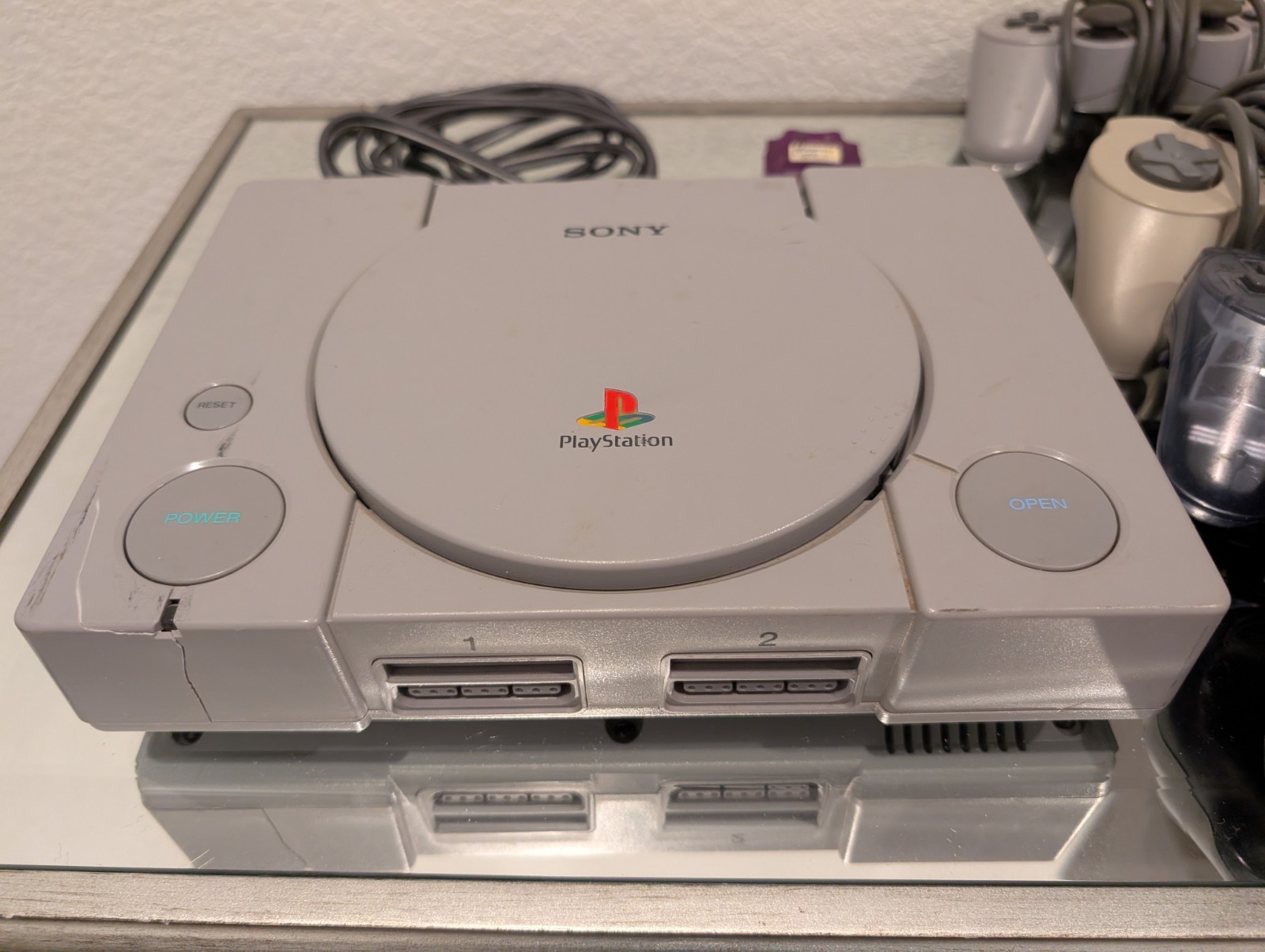 Sony PlayStation 1 Gray Console CD-ROM Compatible Composite RCA with Controllers