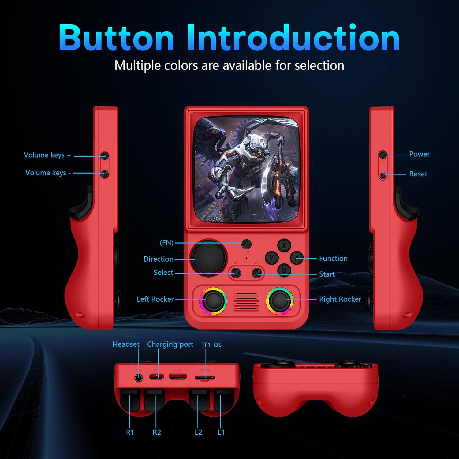 R36TMAX Retro Handheld Game Console, Retro Gaming Console with 4.0 Inch 720X720