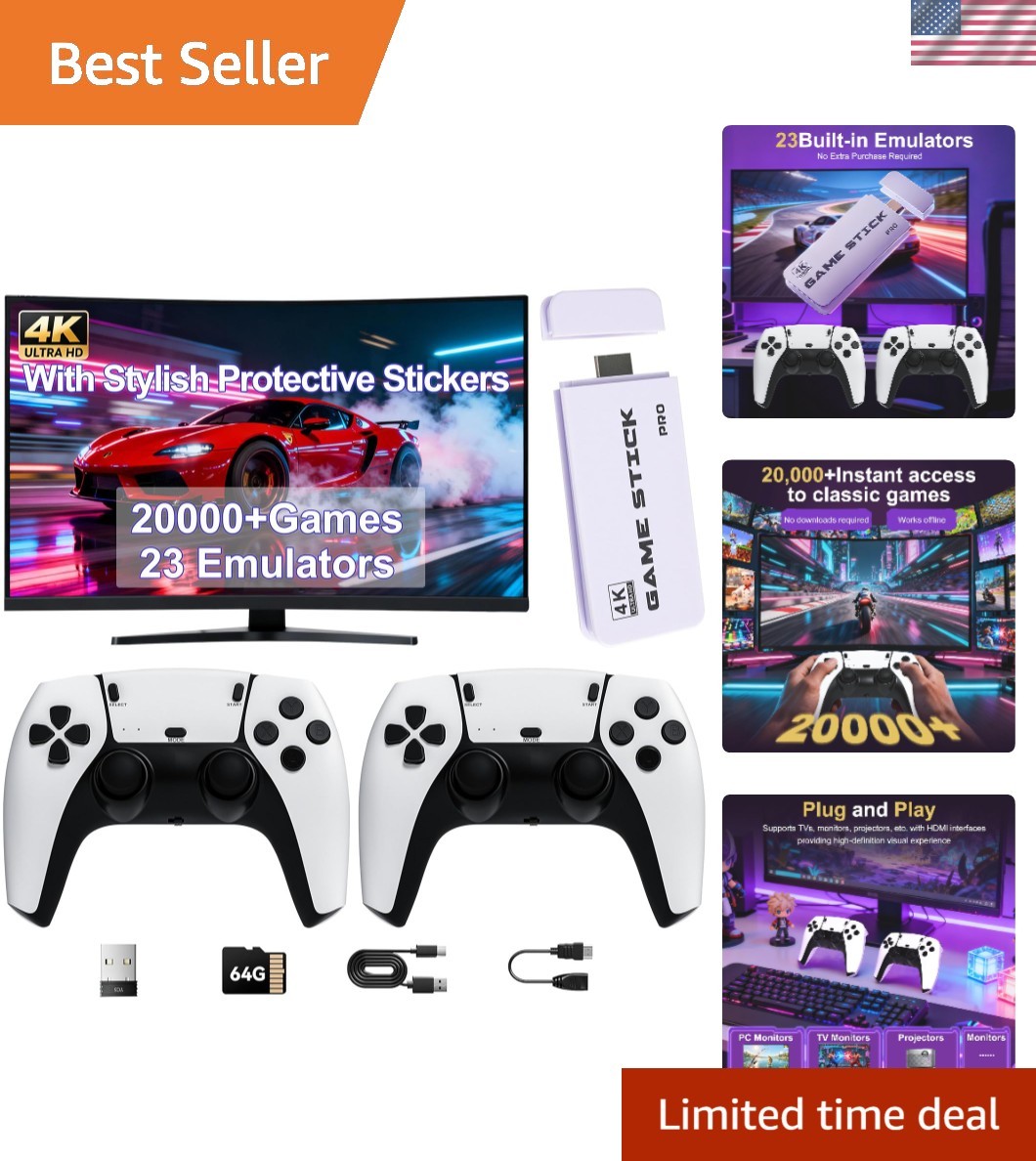2026 Upgraded Retro Gaming Console Stick, Video Games Stick Built-in 23 Emula…