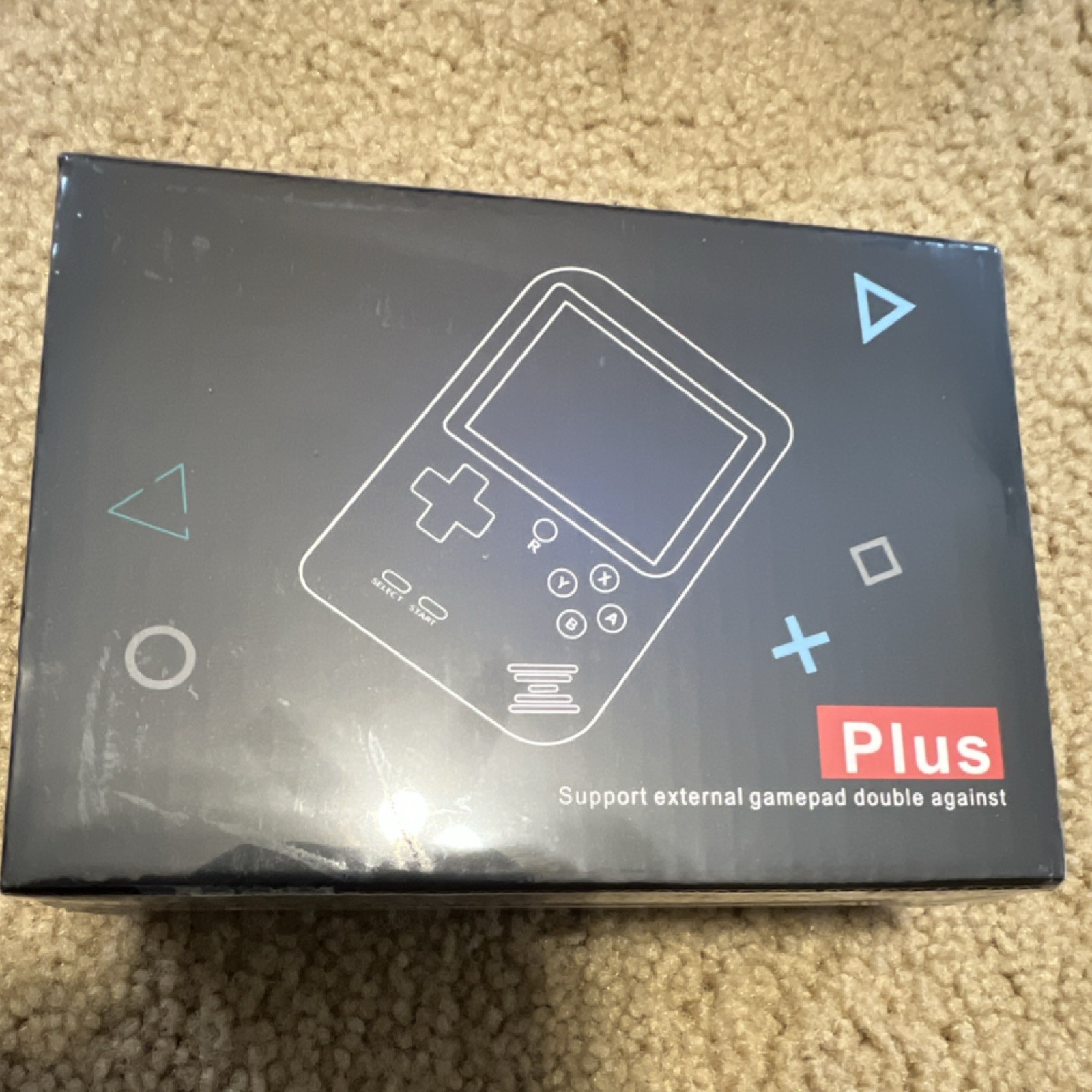 Plus Handheld Game Console Black, Supports External Gamepad Multiplayer