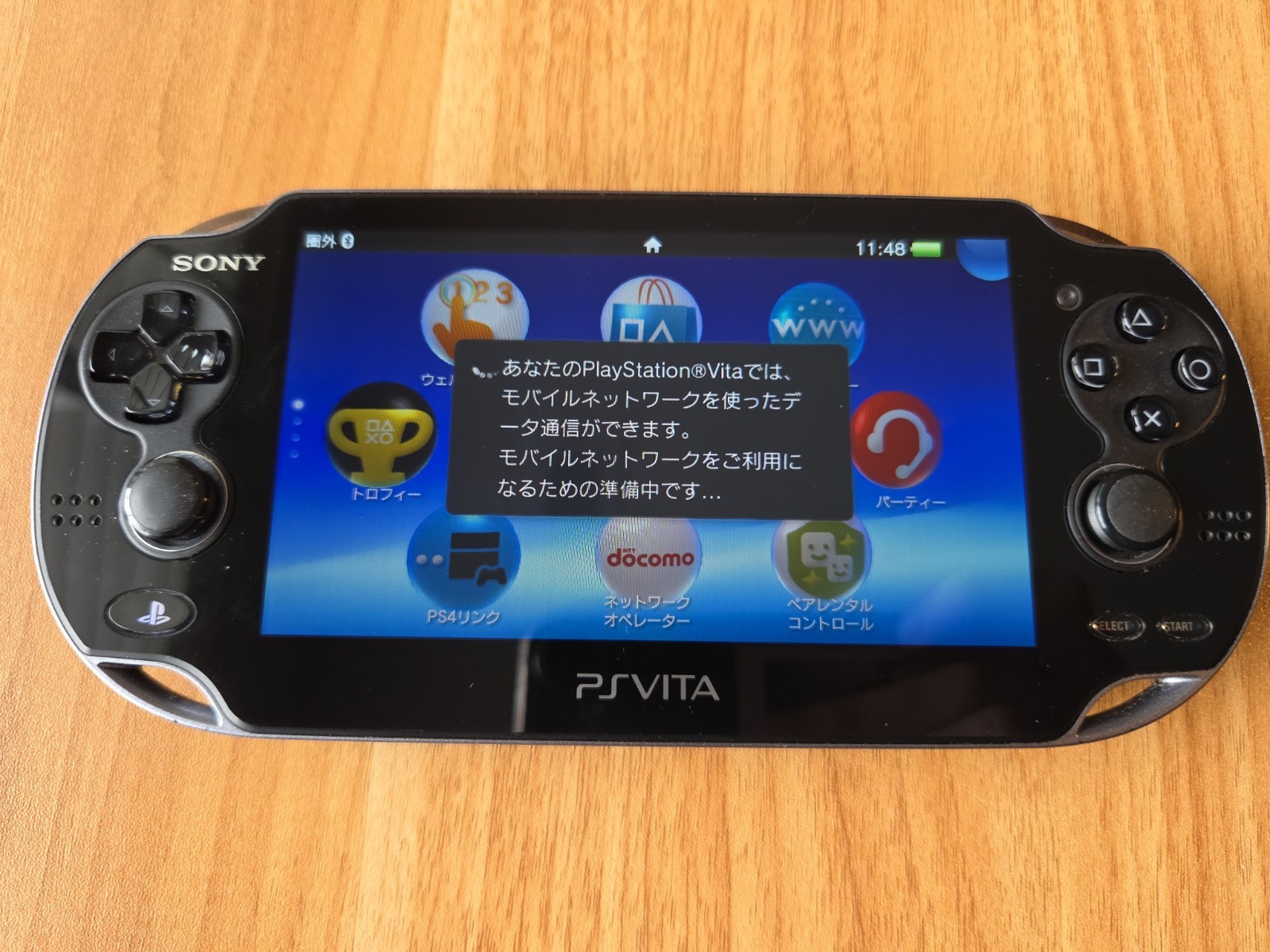 Sony Ps Vita PCH-1100 Crystal Black Model Console And Charger TESTED