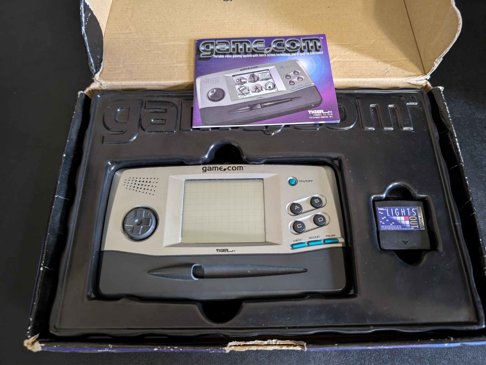 Tiger Game.com handheld system *missing stylus* boxed tested