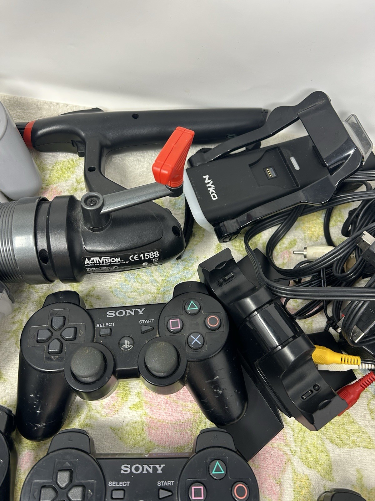 Lot Bundle PS,ps2 Cords,Controllers PS2 OEM A/V Cable Power Supply OEM 3rd Party