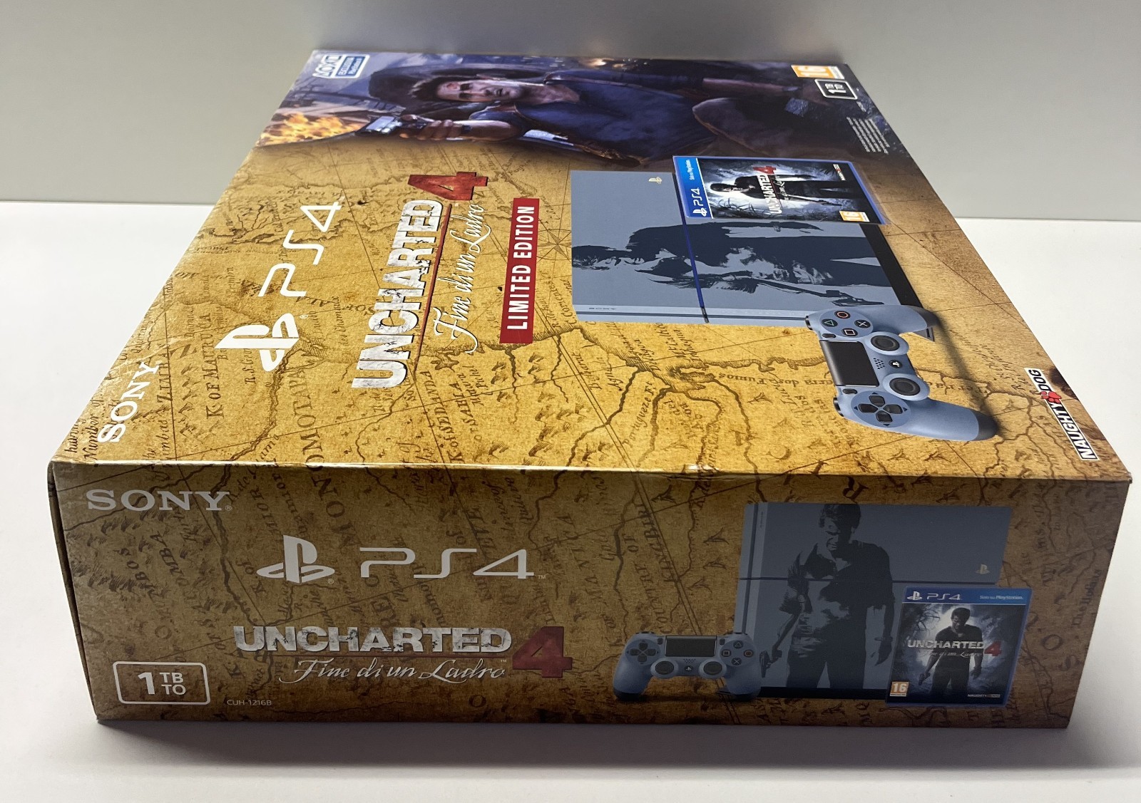 PS4 CONSOLE 1TB LIMITED EDITION UNCHARTED 4 BLUE LIMITED NEW FACTORY SEALED 2019