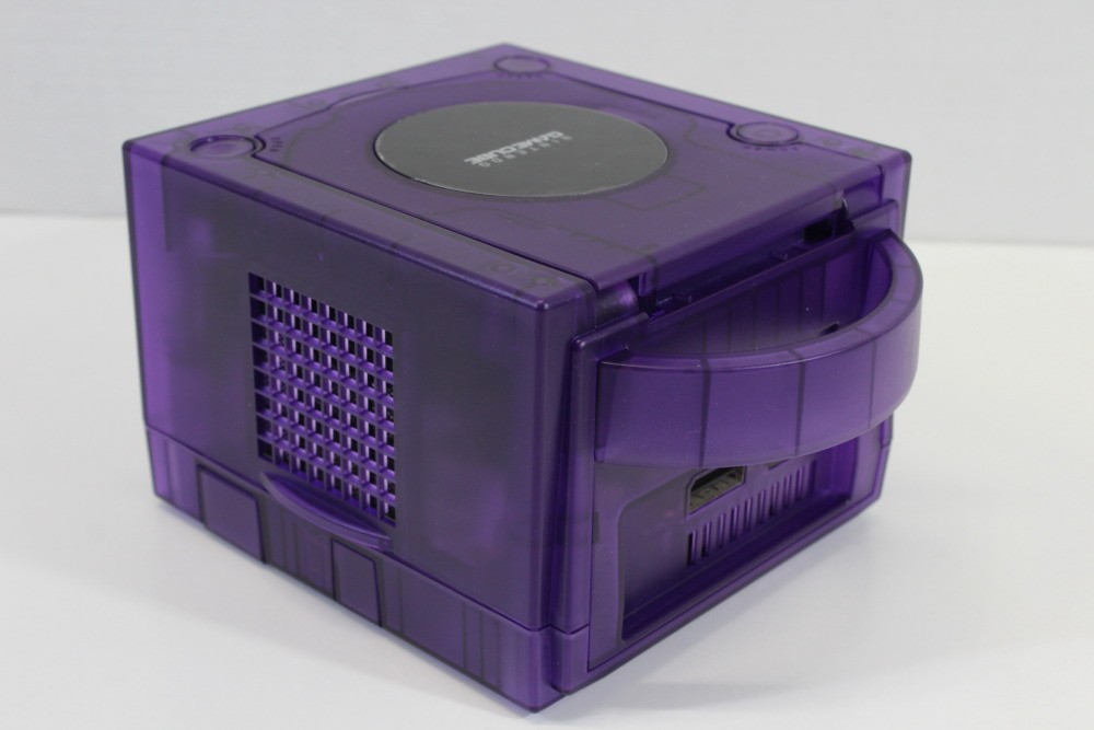 Nintendo Gamecube Console Clear Purple & AC S-Video to HDMI NTSC-U/C DOL-001 GC