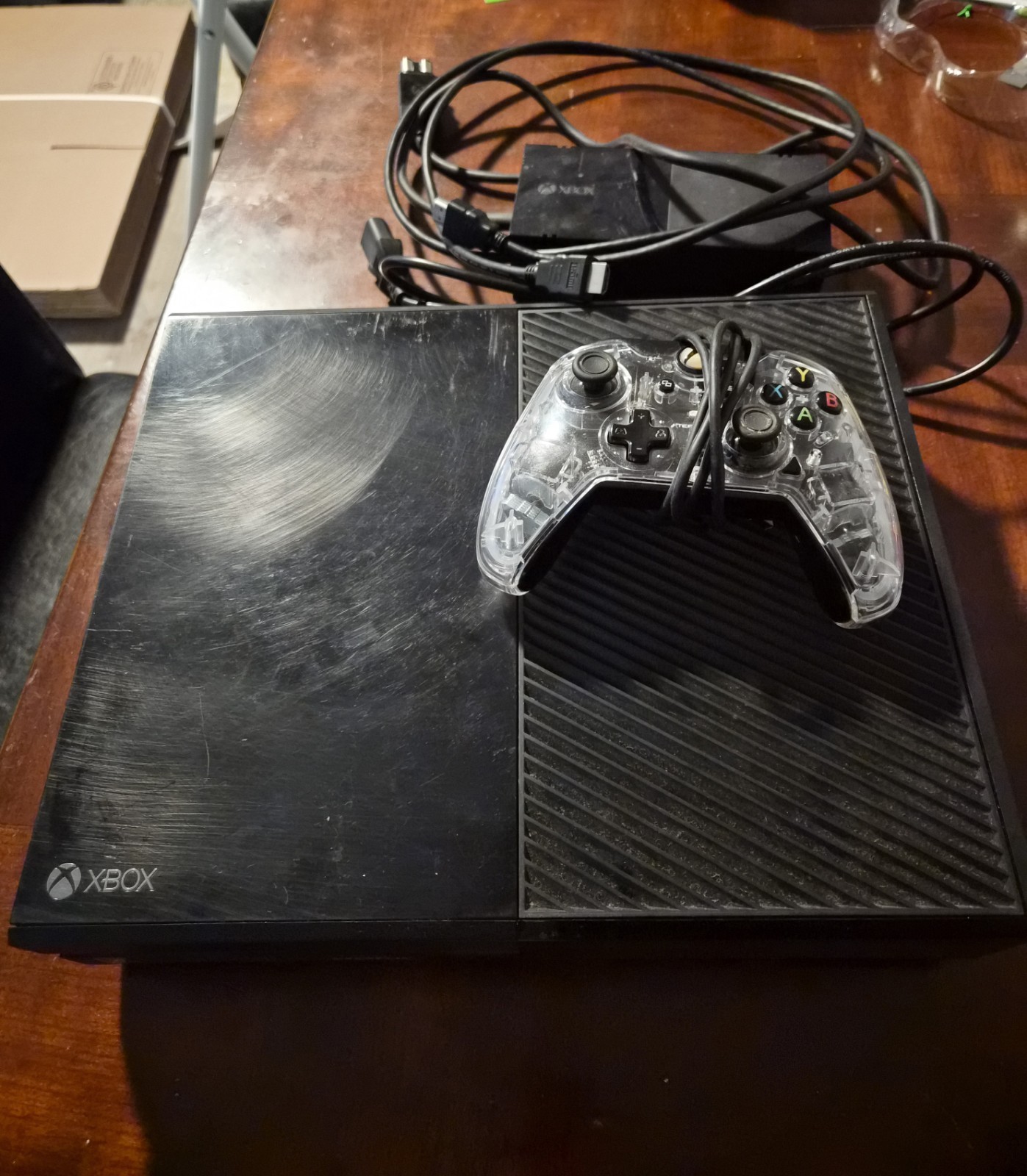Microsoft Xbox One 500GB Console – Black With Controller, Cords, And Game