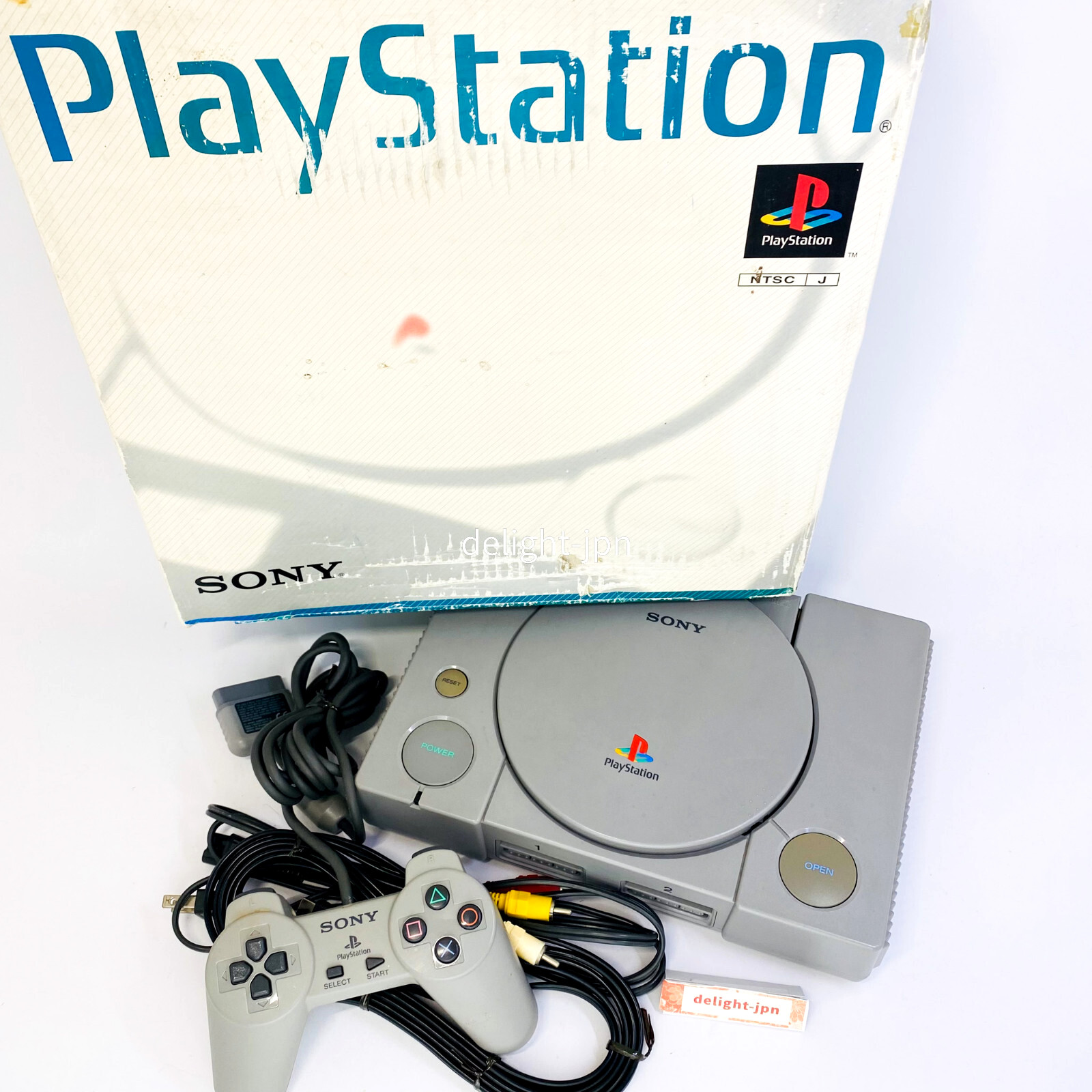 PS1 Playstation 1 CONSOLE SCPH-5500 GREEN BOX CONTROLLER SONY PS JAPAN JAPANESE