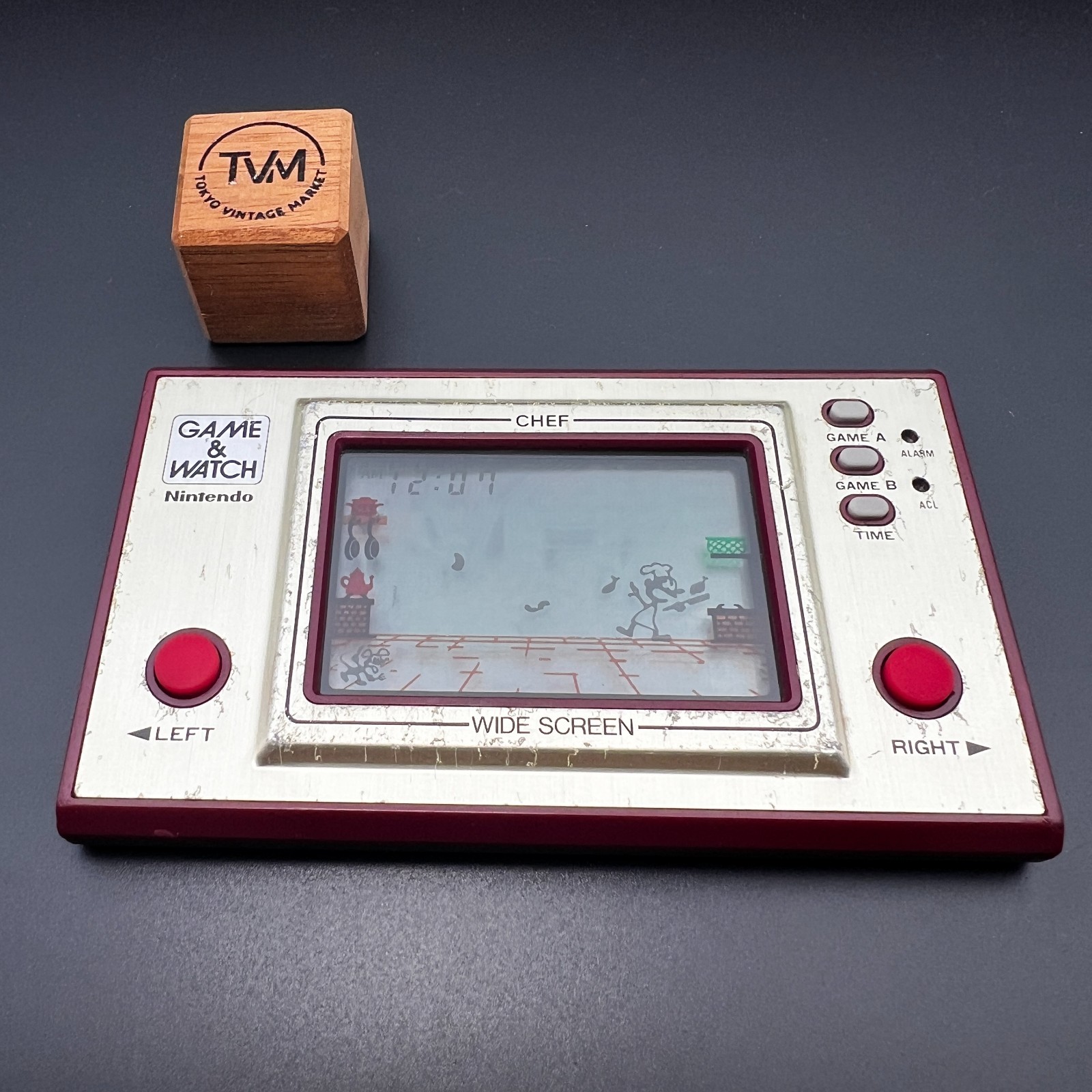 Vintage 1981 Nintendo Game & Watch Chef FP-24 Wide Screen Handheld Game Japan