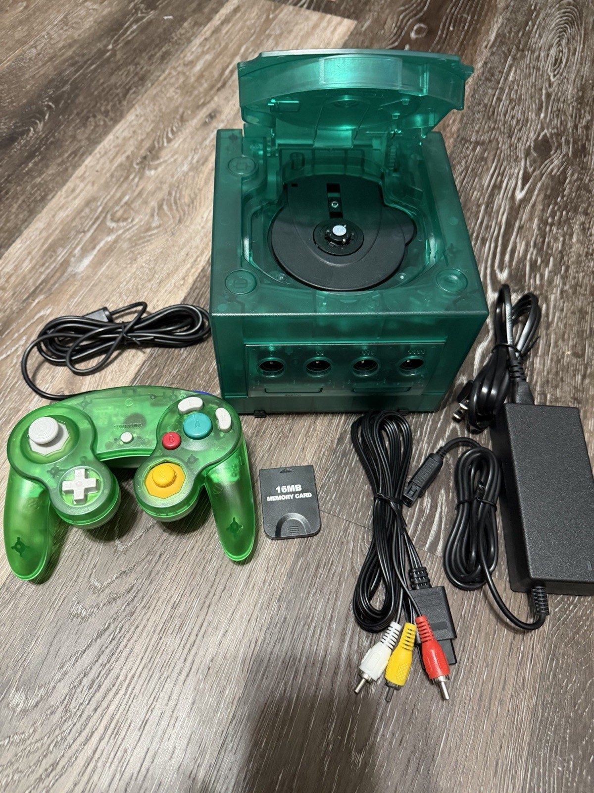 🔥 Nintendo GameCube – Translucent Emerald Green , Recapped, Bundle ‼️