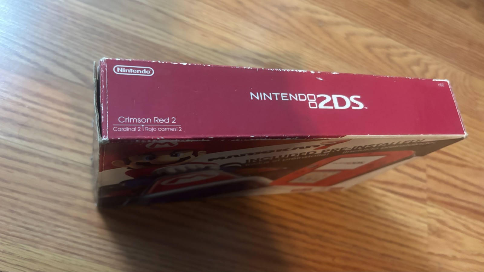 Nintendo 2DS Crimson Red Console CIB Bundle Mario Kart 7 Installed OEM Charger