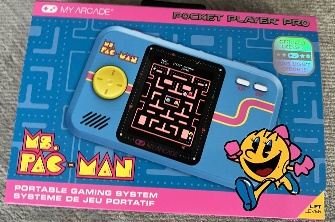 My Arcade Ms Pac-Man Pocket Player Portable Video Game System Handheld 2.75″. G