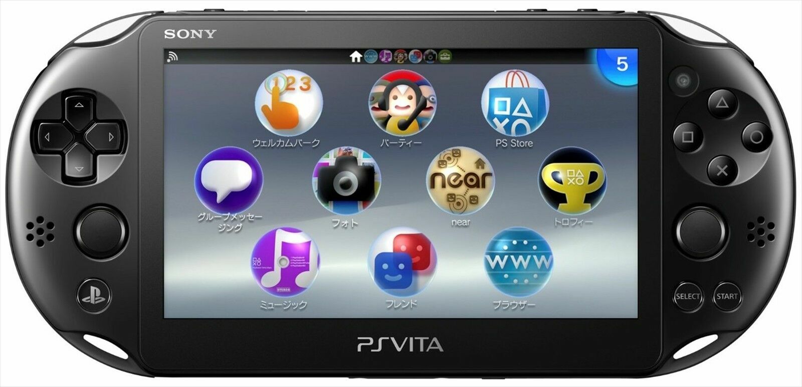 Open Box SONY PCH-2000 ZA11 PlayStation Vita Wi-Fi Model Black Cosole Japan