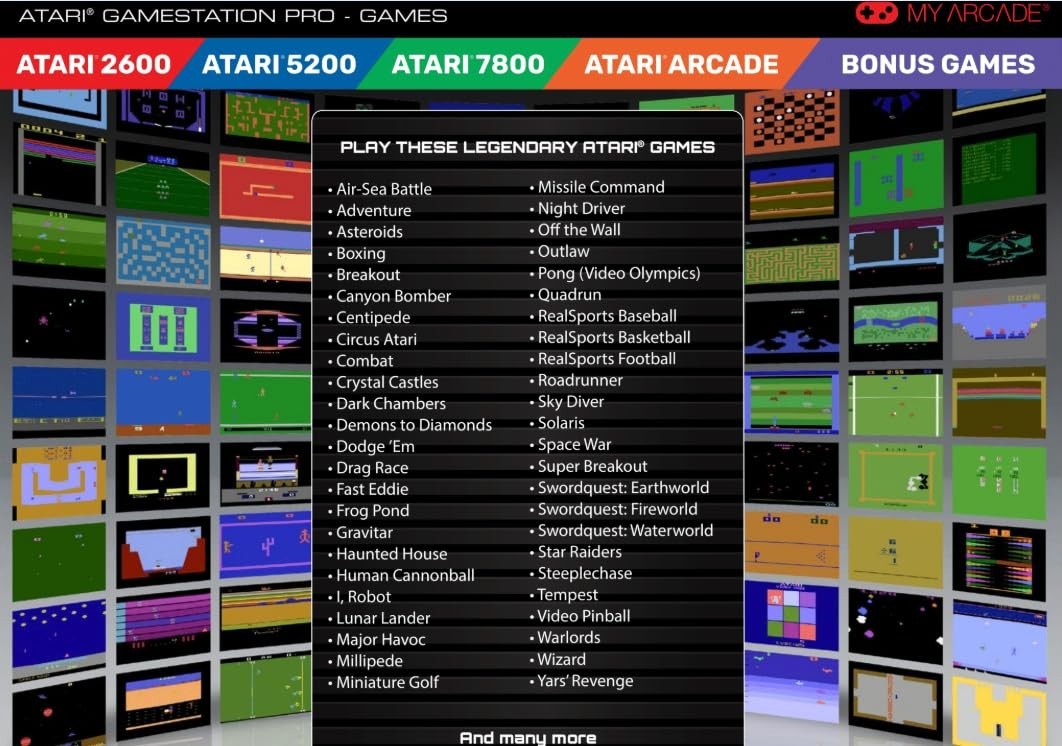 Retro Atari Game Station Pro: Multiplayer Console with RGB Lights & 200+ Titles