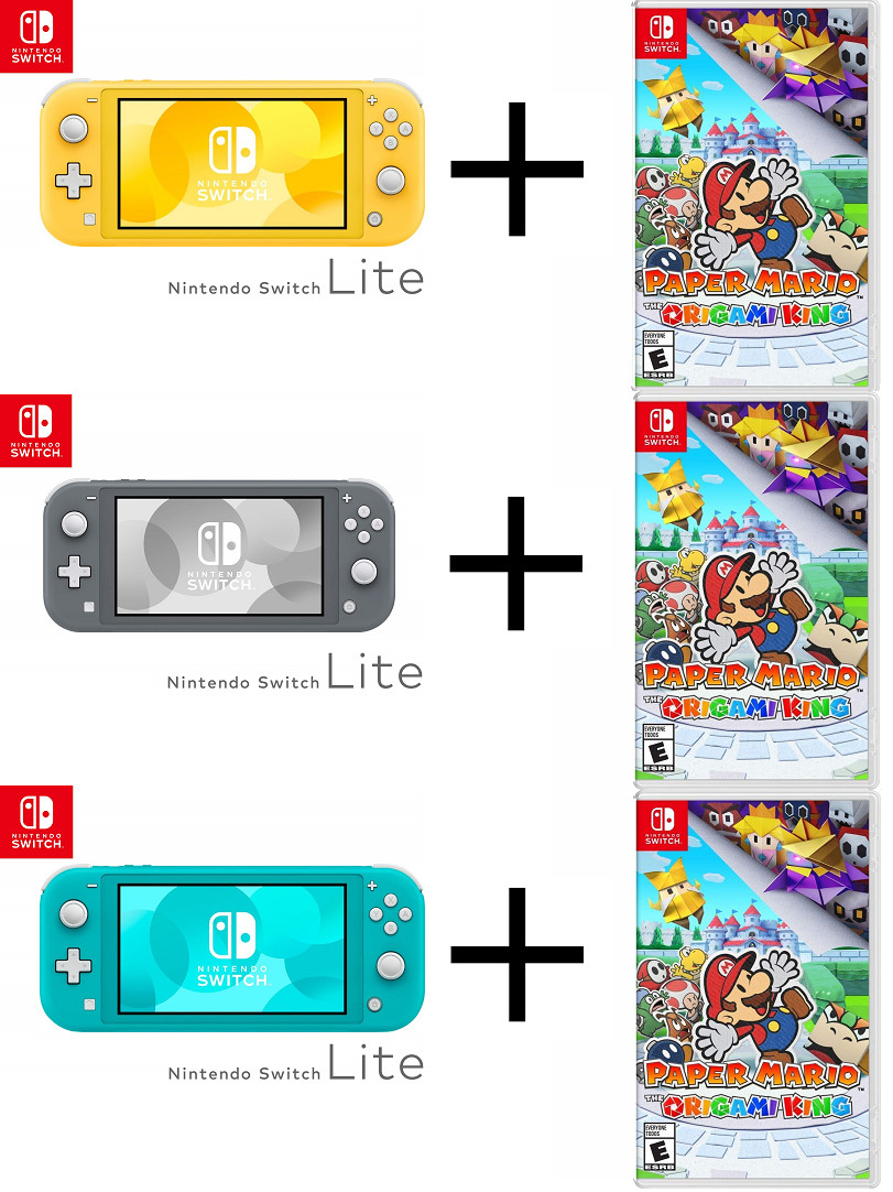 Choose Your Favorite Color Switch Lite and Paper Mario Bundle