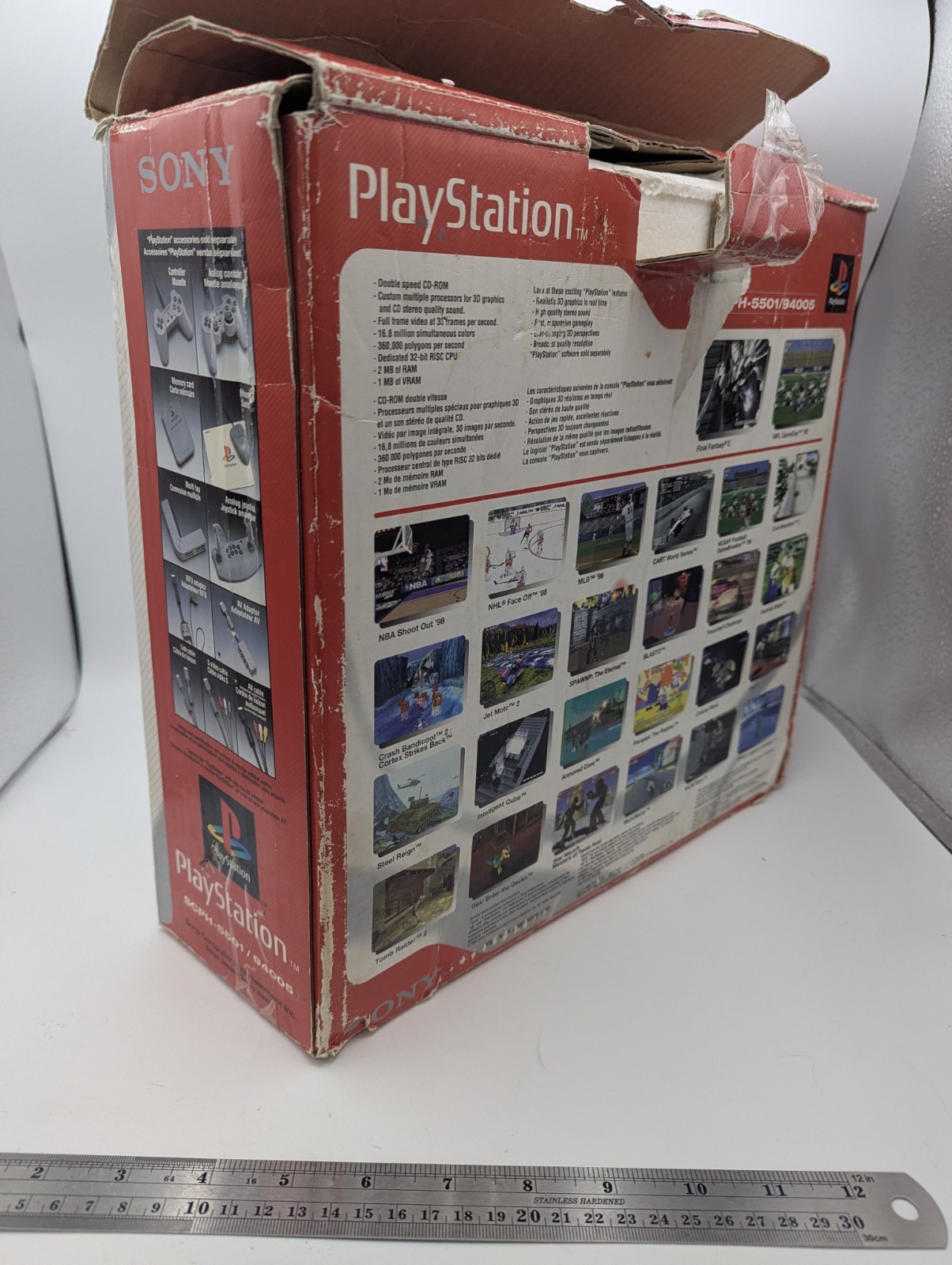 Tested Working Sony PlayStation Launch Edition Gray Console (SCPH-5001) With Box