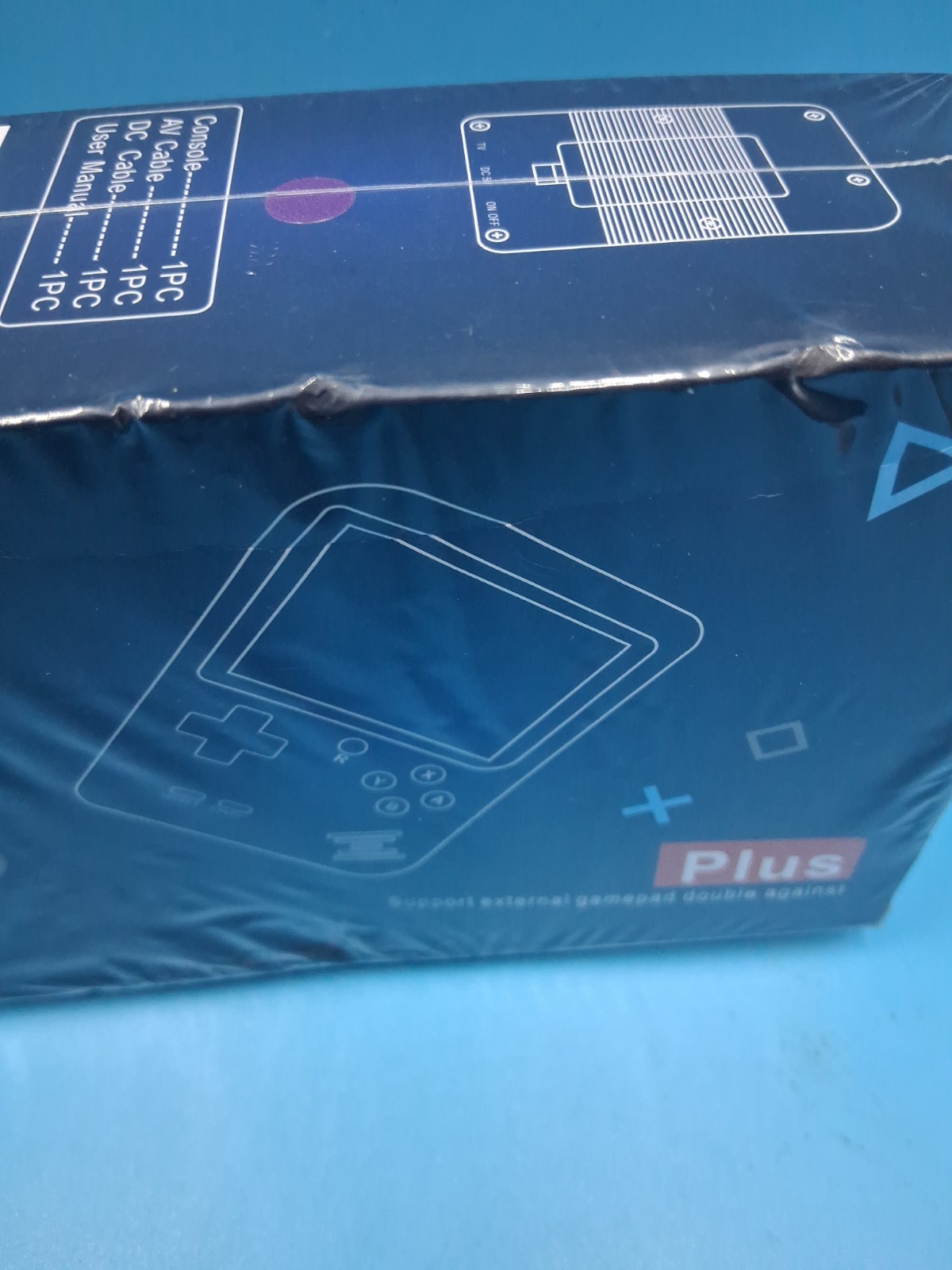 Game Box Plus digital game system, rechargeable battery Rare Purple color