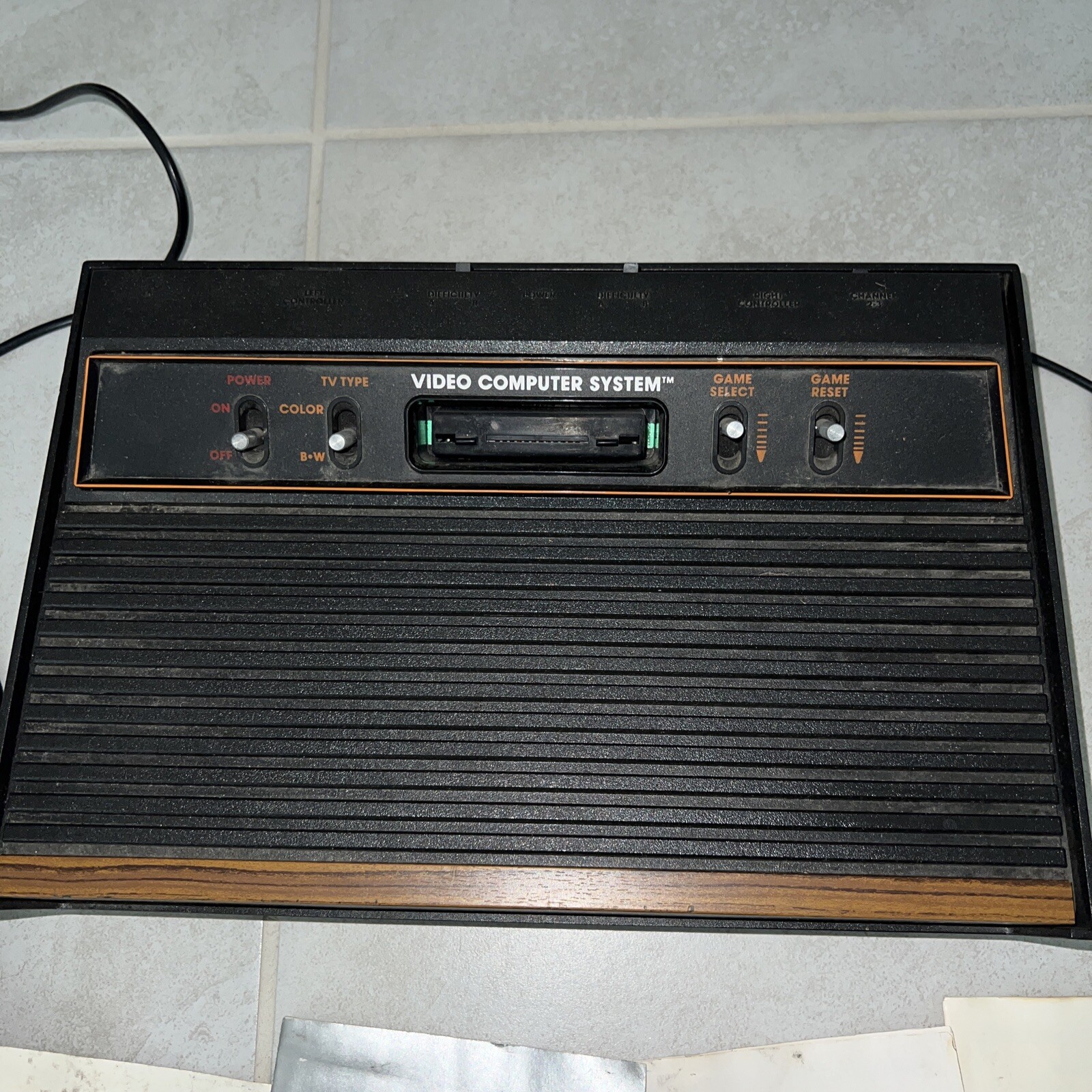 Atari (CX 2600 A) Video Game Console, 2 Controllers, 4 Games Read