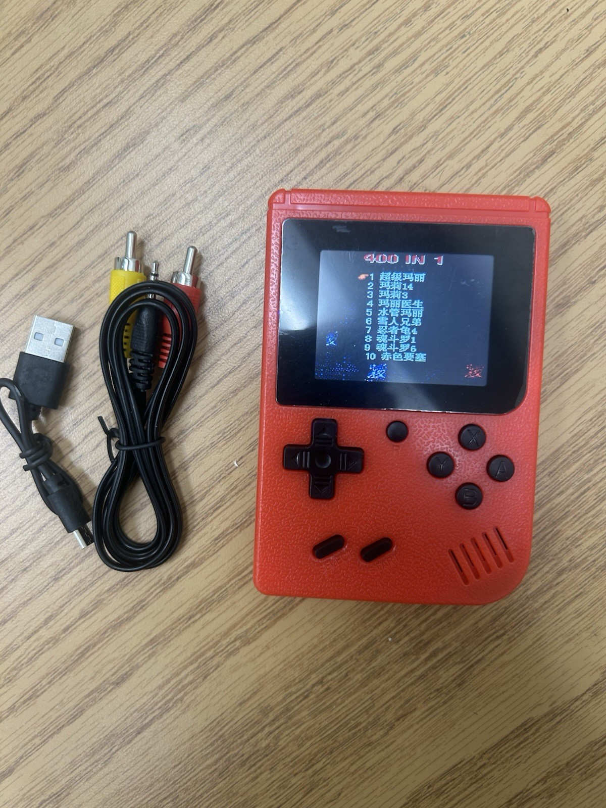 400-In-1 Retro Handheld Video Game Console W/plug Ins – Tested!!! Works!!!