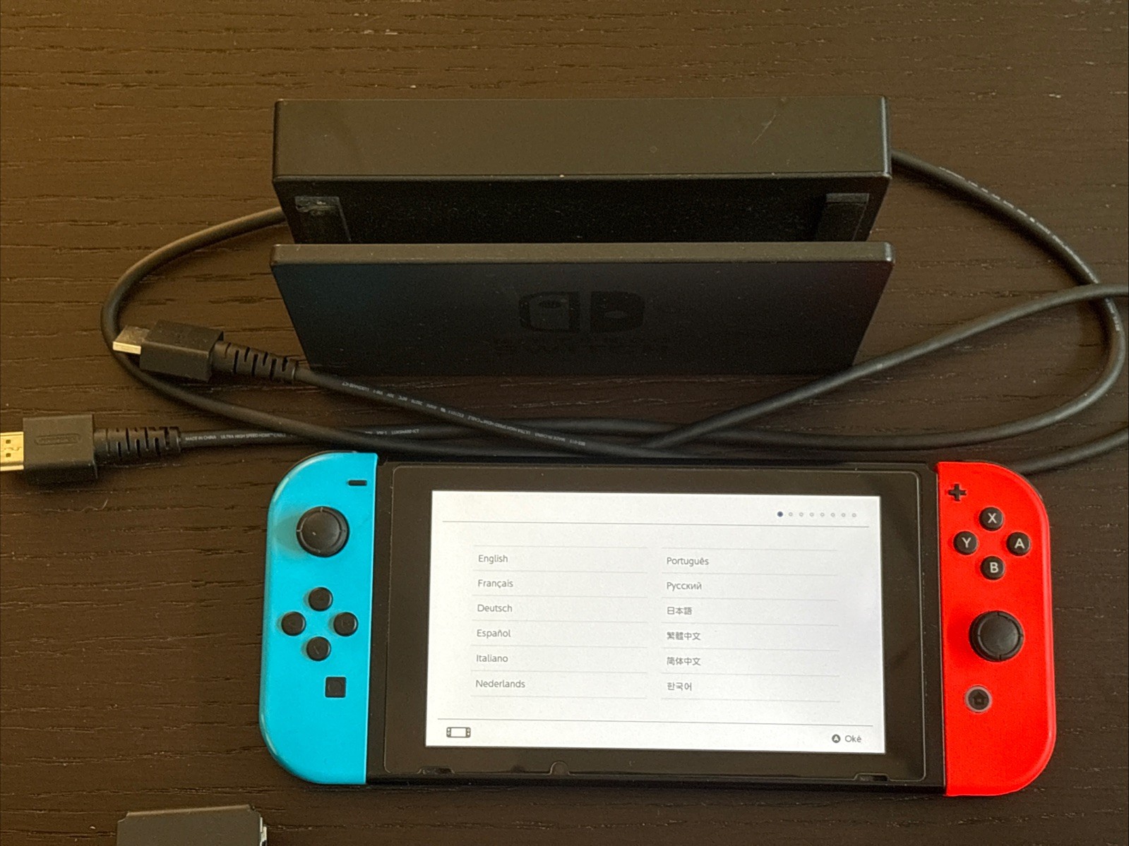 Nintendo Switch Handheld Console – Neon Red Joy-Cons w/ Add Ons