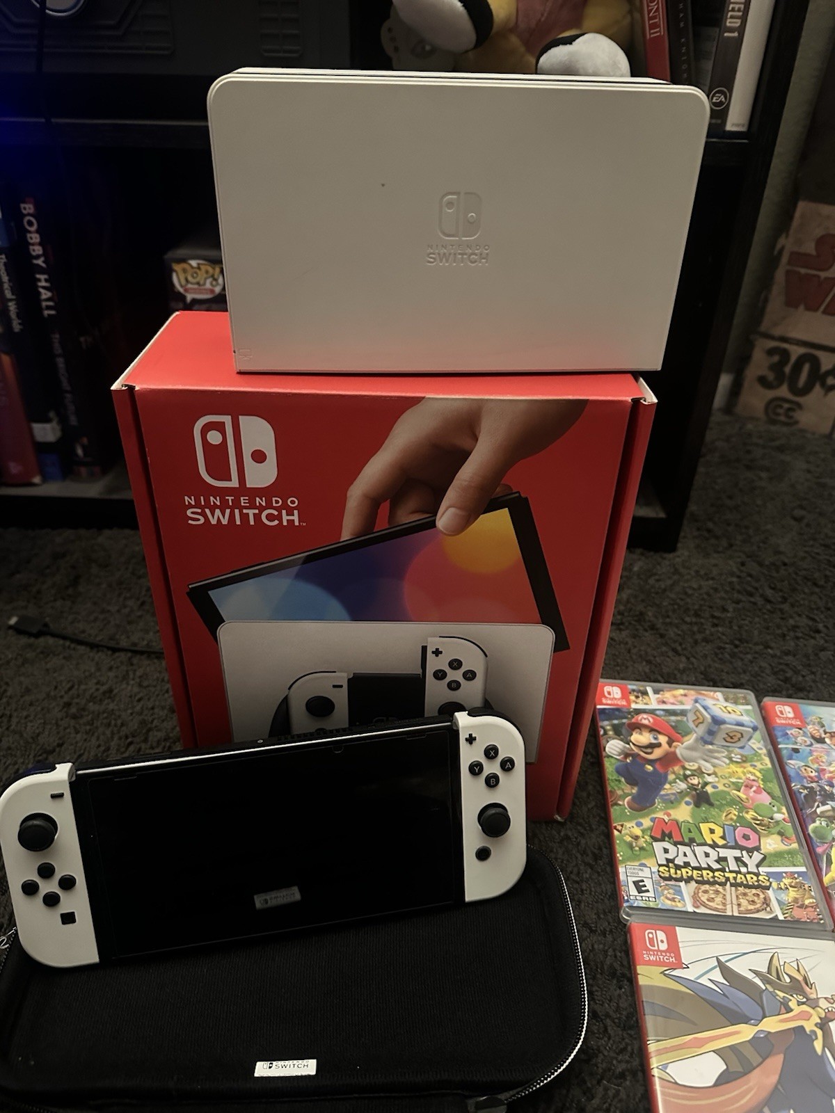 Nintendo Switch oled White Console with games