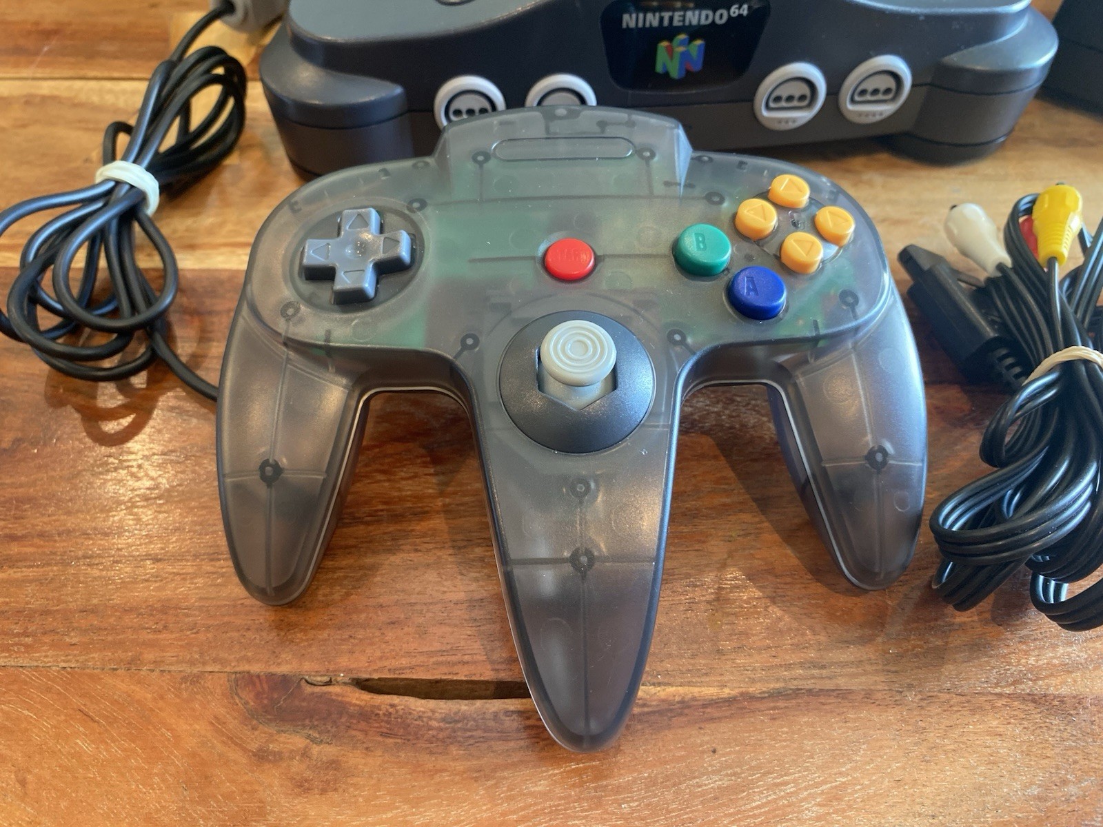 Nintendo N64 Console Bundle – Smoke Controller & Cables – TESTED! SHIPS FAST!