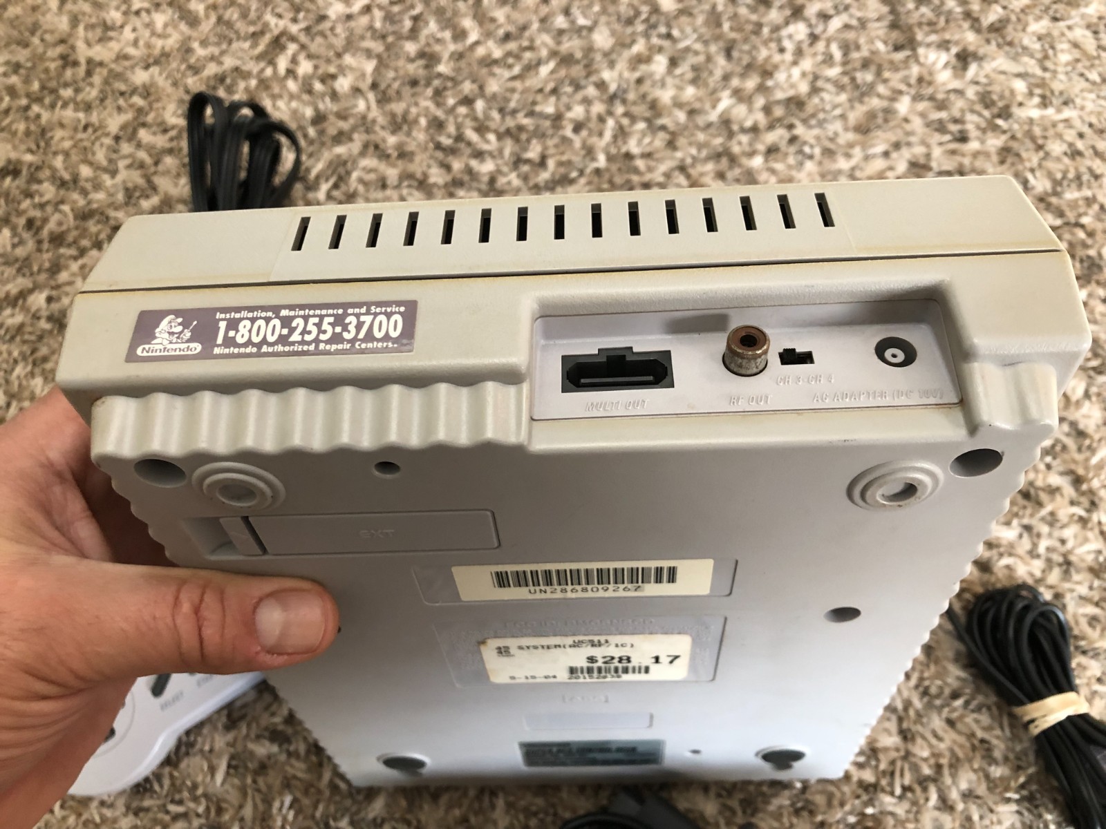 Super Nintendo SNES System Console With 2 Controllers Fully Tested