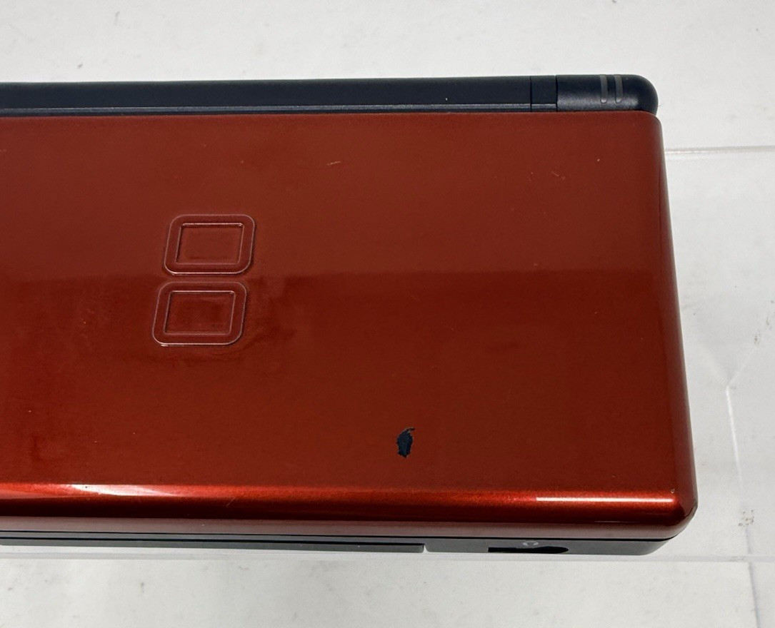 Nintendo DS Lite Crimson Red Console Tested Working + Charger Stylus 13 Games