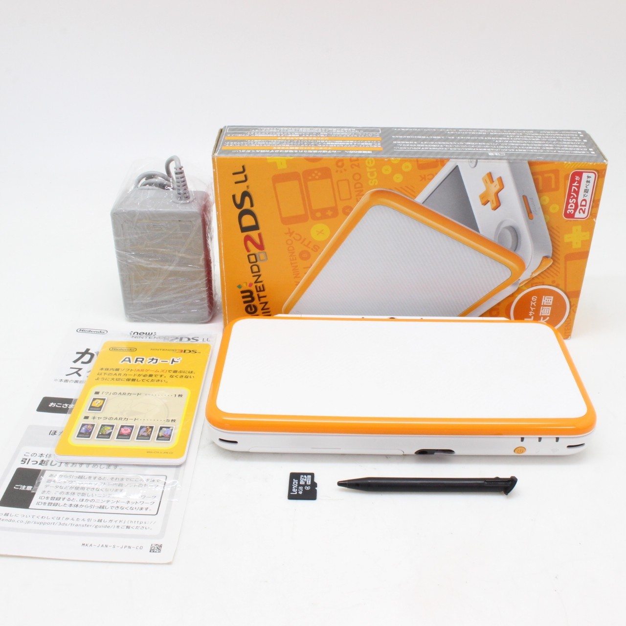 [ TOP MINT IN BOX] NINTENDO NEW 2DS XL White Orange Game Console From Japan 4251