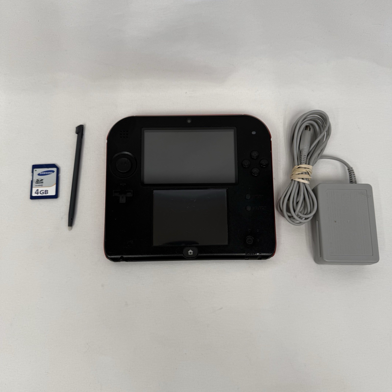 Nintendo 2DS Black & Red Handheld Video Game Console System FTR -001 Tested