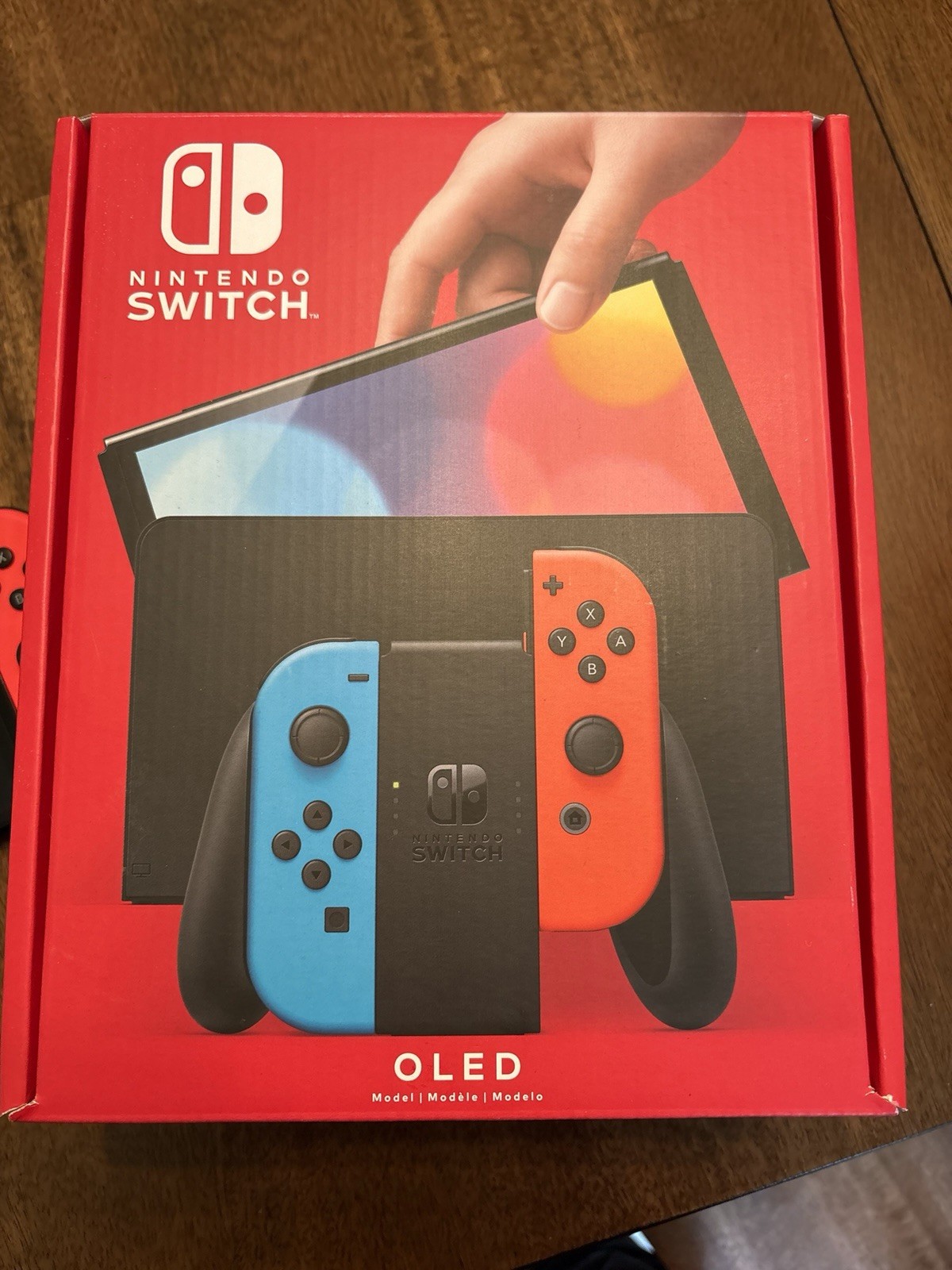 Nintendo Switch OLED Model HEG-001 Console 64GB w/ Neon Red/Blue Joy-Con Dock